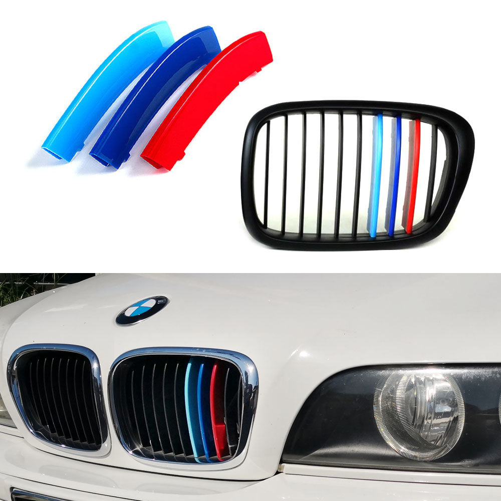 BMW E39 5 Series (1995-2003) ///M Style Colored Grille Insert Trims - 10 Beam Grill Upgrade for Enhanced Style & Performance | Perfect for Car Enthusiasts & Custom Builds