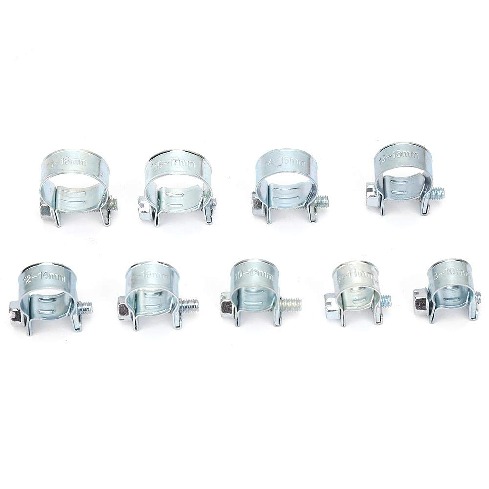 Premium Carbon Steel Hose Clamps - 135 Pcs Heavy Duty Pipe Clips Set with Wide Adjustment Range for Plumbing, Automotive & Workshop Tools | Ideal for Water Pipes, Fuel Lines & Industrial Applications