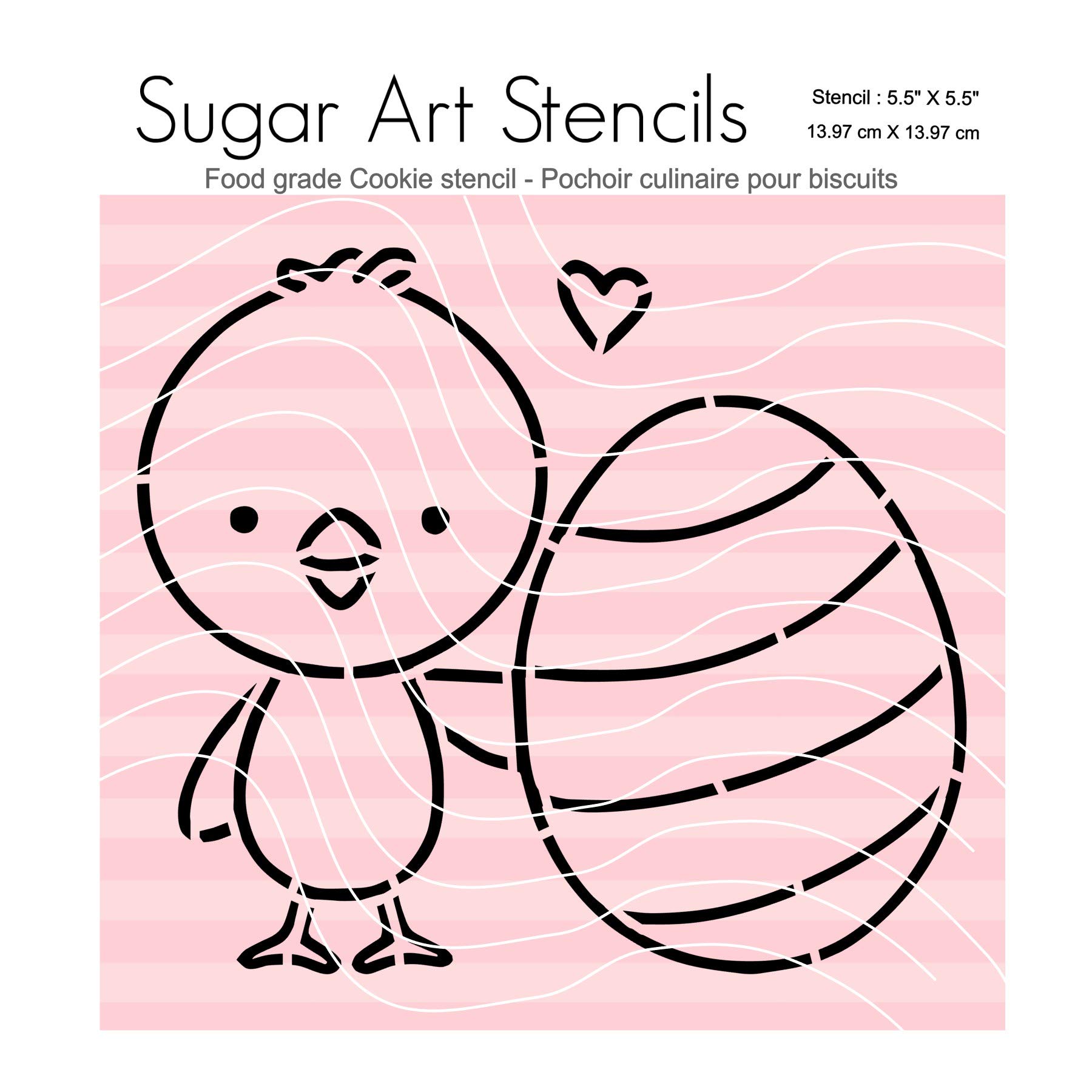 Easter Chick Egg PYO Cookie Stencil SV41 - DIY Easter Cookie Decorating Kit for Baking, Party Favors, and Holiday Crafts
