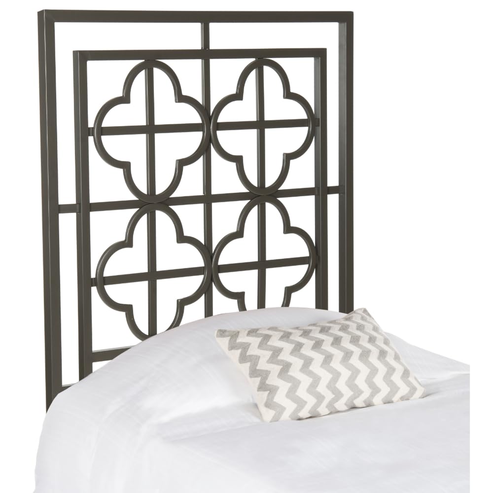 SAFAVIEH Home Collection Lucina Gunmetal Headboard for Full Size Bed - Modern Metal Bed Frame Headboard for Bedroom Decor, Perfect for Guest Rooms & Master Suites