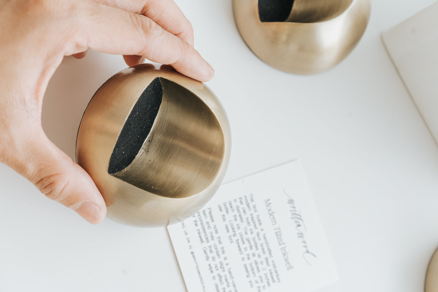 IMPERFECT Modern Calligraphy Tilted Inkwell - Premium Calligraphy Pen Holder for Wedding Invitations, DIY Art Projects & Hand Lettering Practice