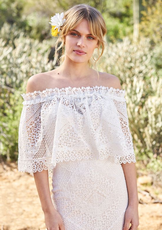Lillian West 6516C Elegant Crochet Cape for Women - Perfect for Weddings, Parties & Special Occasions