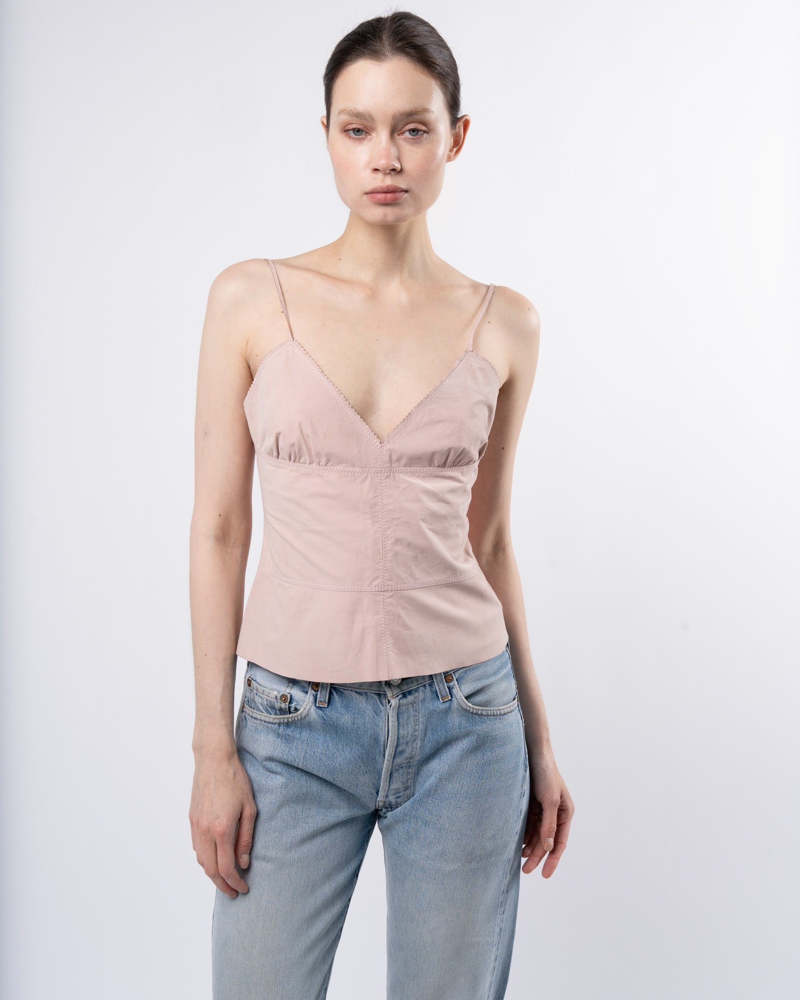 Prada 1990S Vintage Suede Top for Women | Classic 90s Fashion Blouse | Perfect for Casual Outfits, Retro Parties & Everyday Wear