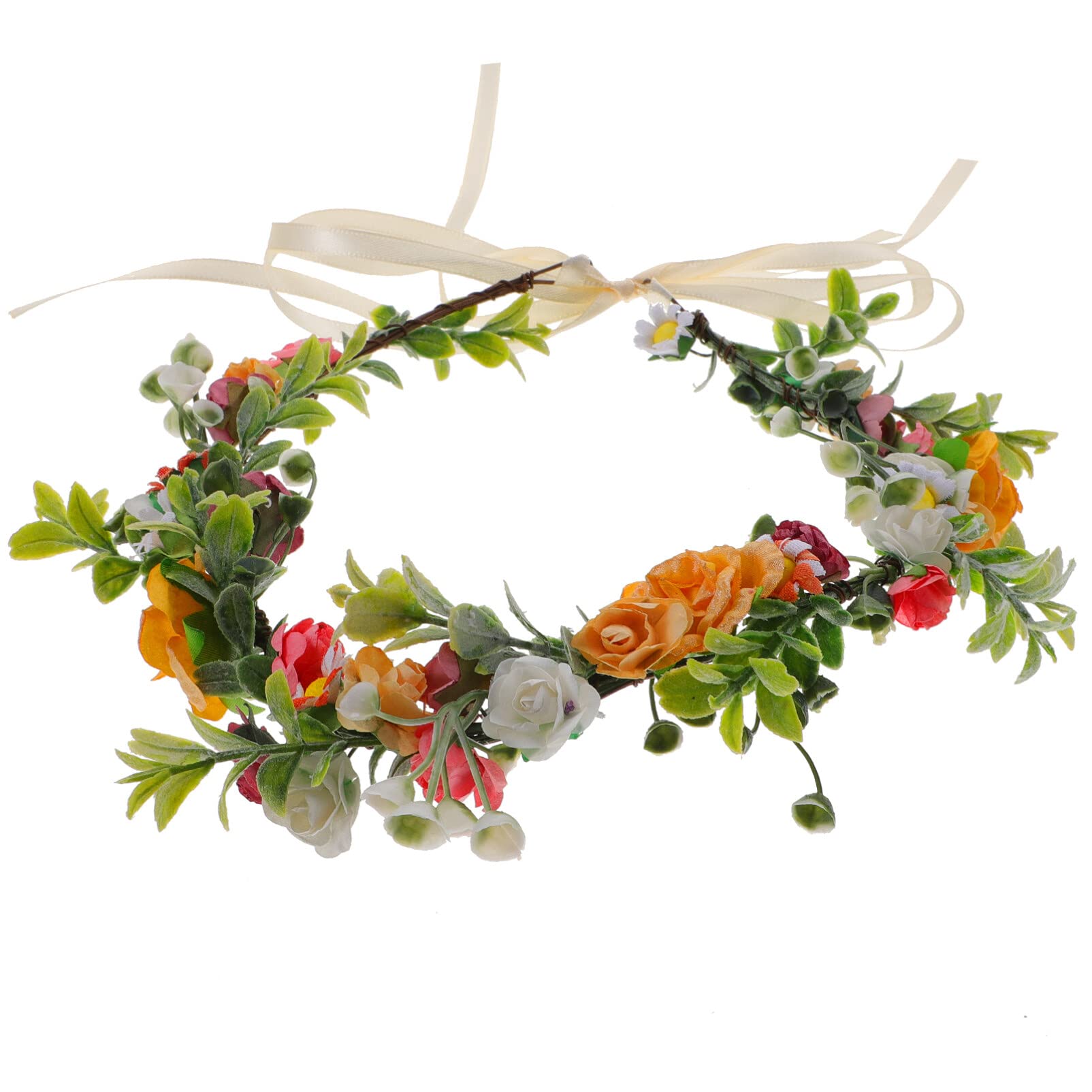 Floral Headbands for Women & Girls - Rose Flower Crown for Weddings, Festivals & Special Events | Bridal Hair Wreath, Boho Flower Garland Headpiece, Newborn Baby Headband - Perfect for Bridal Showers, Photo Shoots & Boho Parties