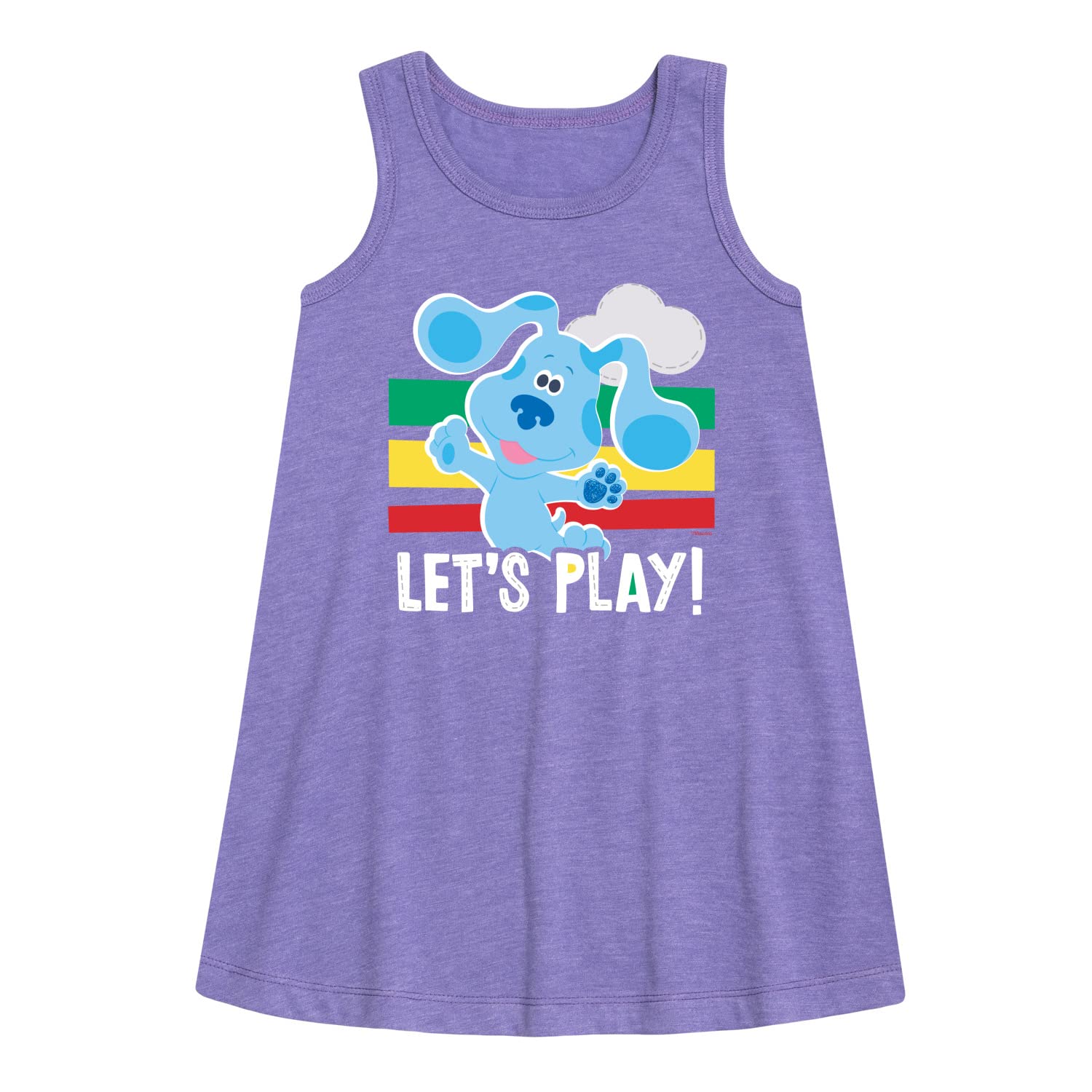 HYBRID APPAREL Blue Clues & You! Let's Play A-Line Dress for Toddler & Youth Girls | Cute Kids Party Outfit, Birthday Dress, Preschool Playdate Clothes