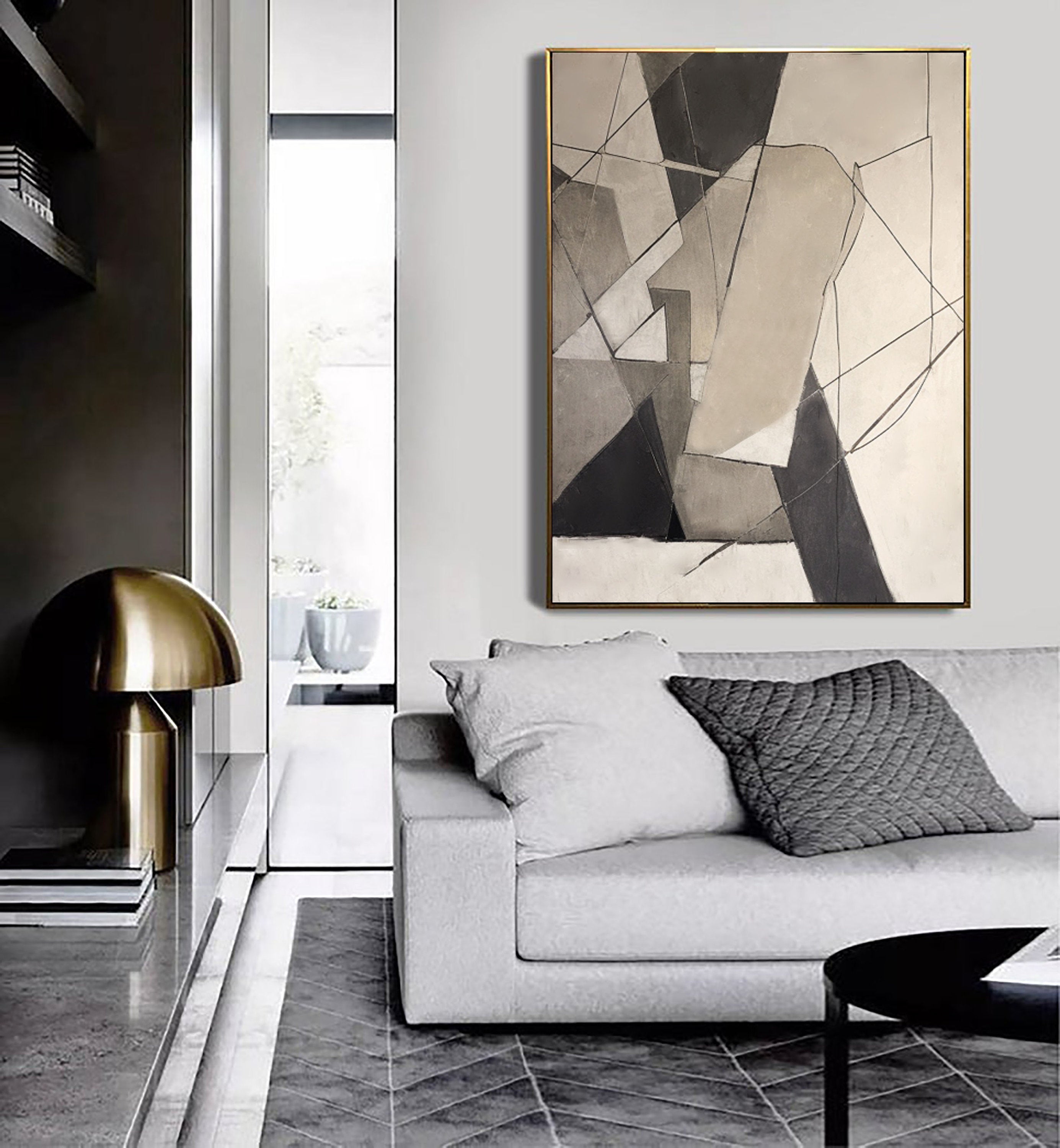 Beige & Brown Abstract Wall Art Print #BB031 - Modern Home Decor for Living Room, Bedroom & Office