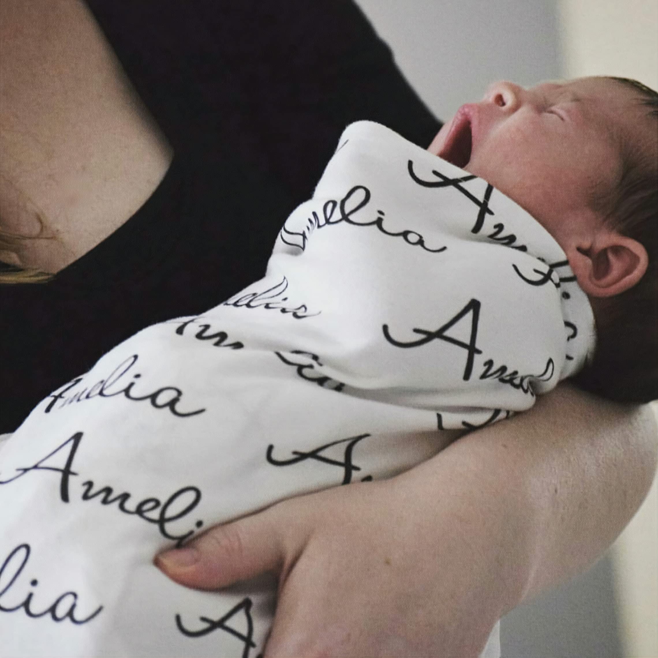 **Personalized Baby Blanket with Name - Custom Embroidered Soft Swaddle Blanket for Newborns & Infants | Ultra-Soft Breathable Baby Shower Gift & Nursery Essential | Perfect for Sleeping, Swaddling, Cuddling, Travel, Photo Shoots & First Birthday | Gender Neutral Keepsake for Boys & Girls | Great for Gifts, Nursery Decor and Creating Cherished Memories | Ideal for Baby Showers, Christenings, and Everyday Comfort | Use for Cozy Naps, Playtime, Stroller Cover, and Special Occasions**