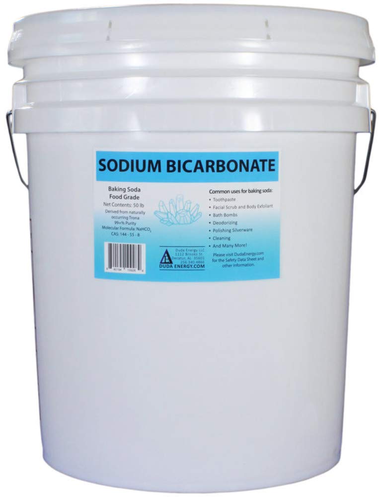 50 lb Pail of USP Pure Sodium Bicarbonate Powder - Organic Food Grade Baking Soda - ORMI Listed - Bulk Baking Soda for Cooking, Cleaning & Pool Maintenance