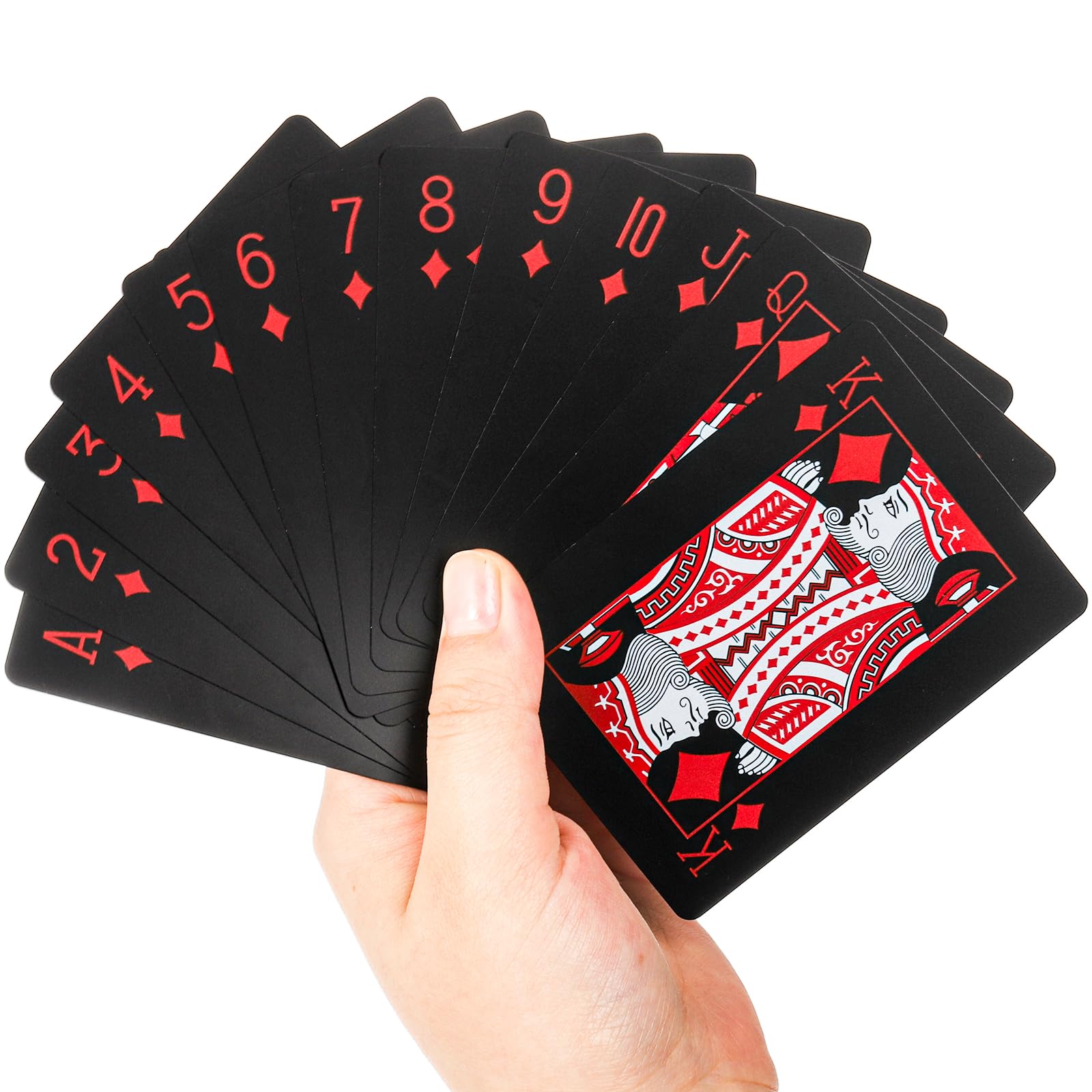 6 Decks of Waterproof Plastic PVC Poker Playing Cards - Standard Index, Gift Box Included - Perfect for Magic Tricks, Blackjack, Euchre & Card Games at Parties, Game Nights & Casino Events