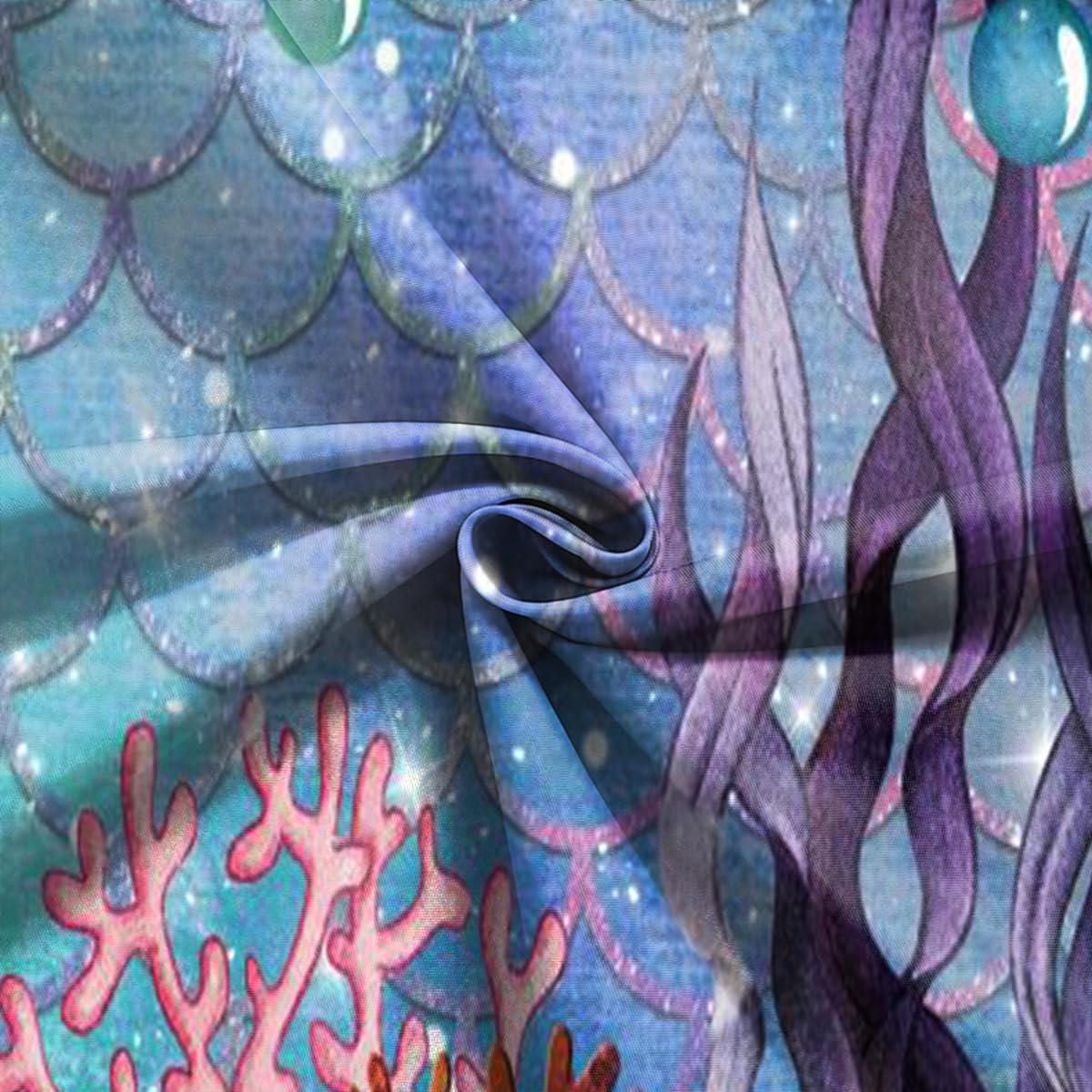 Under The Sea Mermaid Backdrop - 5x3ft Glitter Pearl Seabed Photography Background for Mermaid Birthday Party, Baby Shower & Underwater Theme Decor | Perfect for Birthday Photography, Baby Showers, Themed Parties & Event Decorations