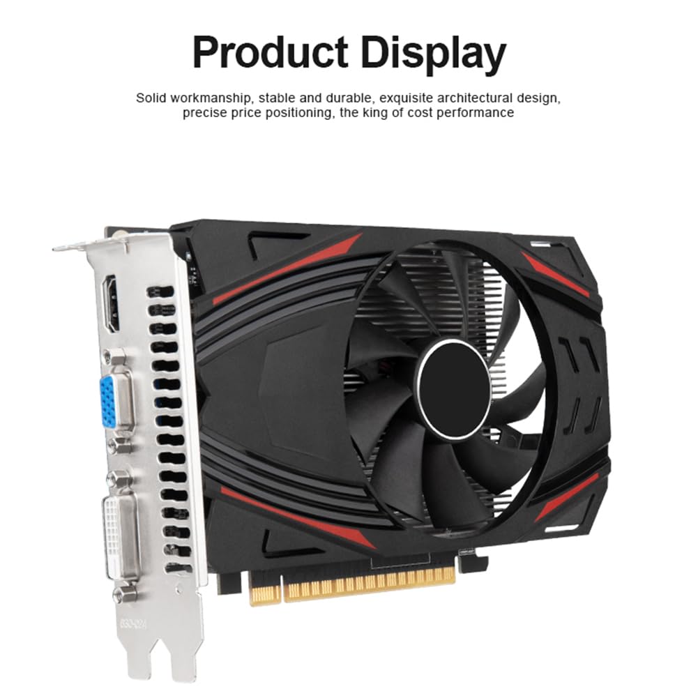 Otueidnsy GTX750TI 4GB GDDR5 Graphics Card - 1020MHz Core Clock, 1350MHz Boost, 28nm PCIe 3.0 x16 with VGA/HDMI/DVI Ports | Perfect for Gaming, Video Editing & Home Theater PCs