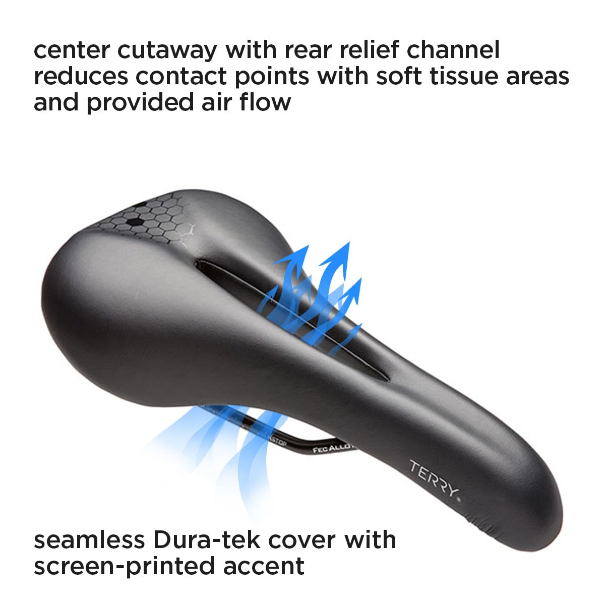 Premium Terry Fly Cromoly Gel Bike Saddle - Ultra Comfortable Men's Bicycle Seat with Thin Gel Layer & Dura-Tek Cover - Ideal for Road Bikes, Mountain Bikes & Long Distance Cycling - Black