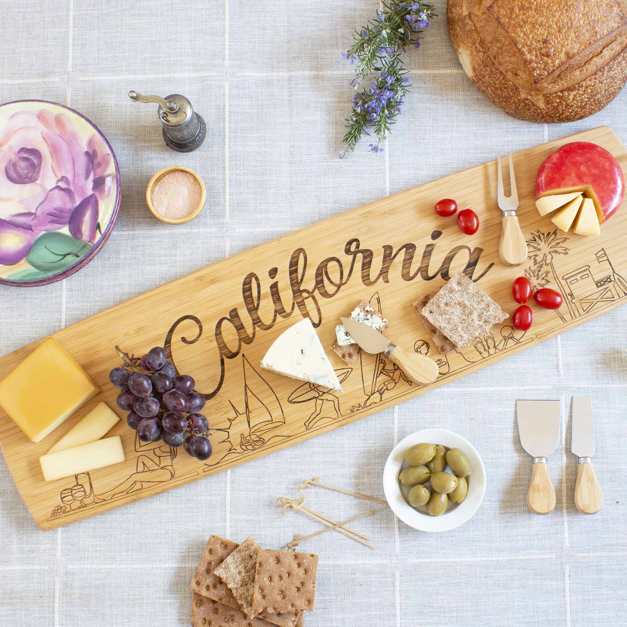 Premium California Engraved XL Charcuterie Board - 30