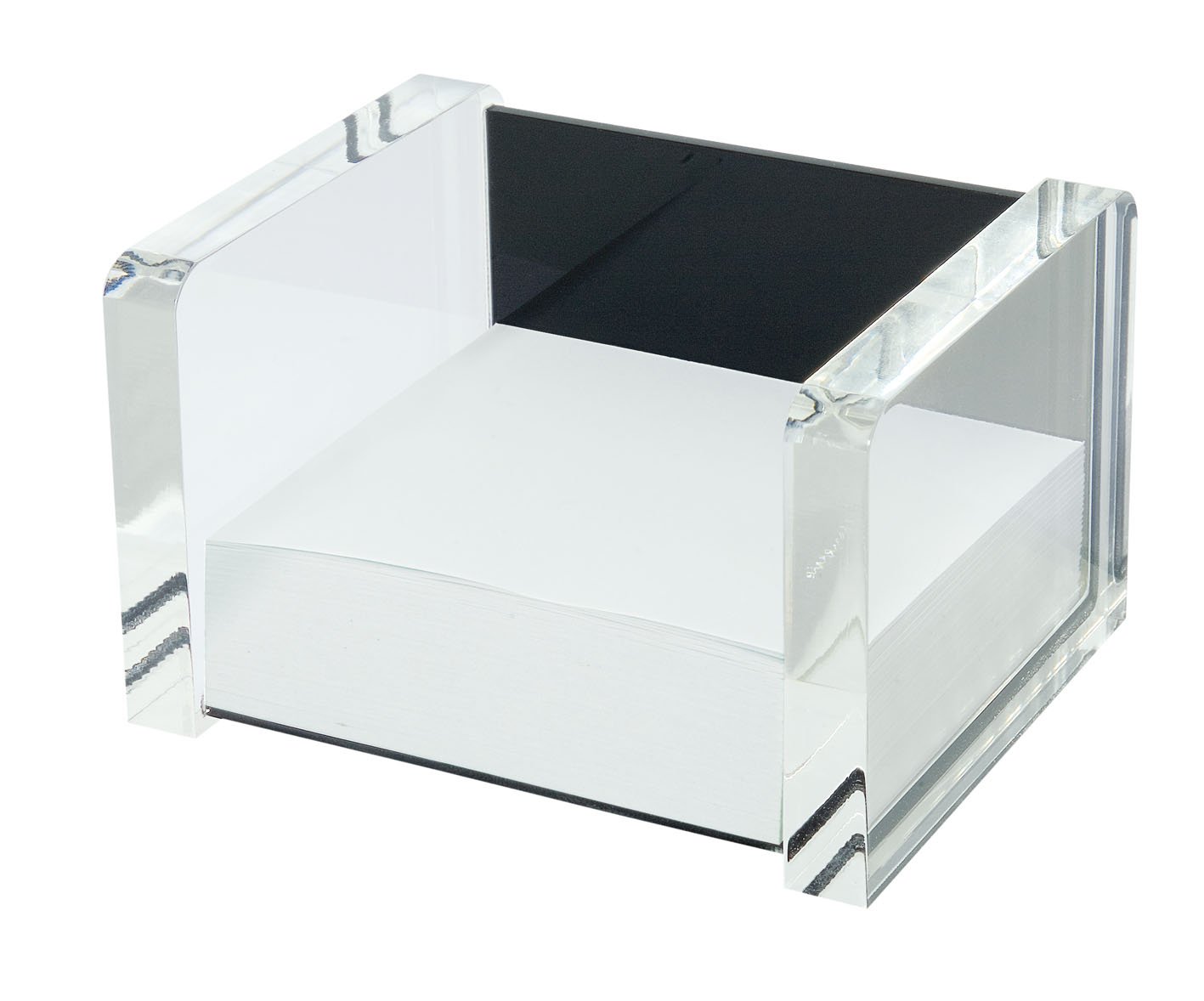 Premium Acrylic Memo Box - Clear Transparent Desktop Organizer for Notes, Photos & Office Supplies | Perfect for Home, Office & School Organization