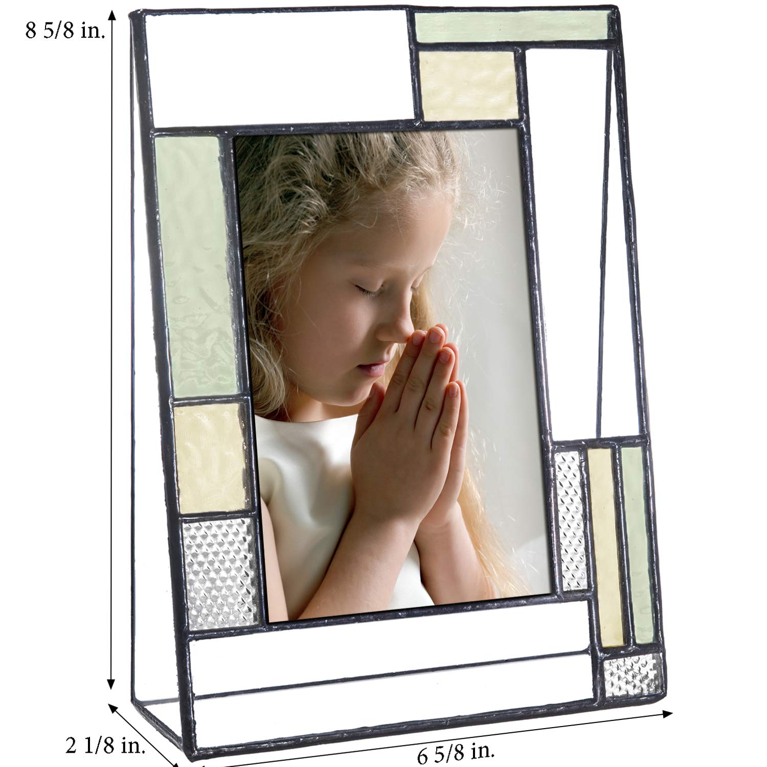Personalized 4x6 Vertical Photo Frame - Engraved Glass Keepsake Gift for Religious Occasions