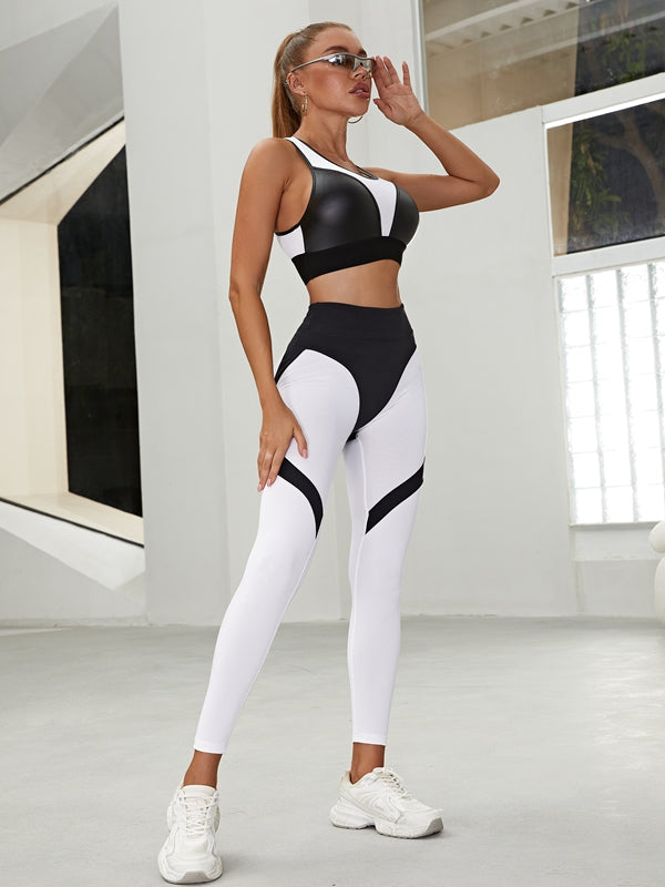 ZASUWA Women's Sexy Push Up High Waisted Contrast Color Fly Eye Booty Leggings - Gym, Yoga & Night Out Fashion