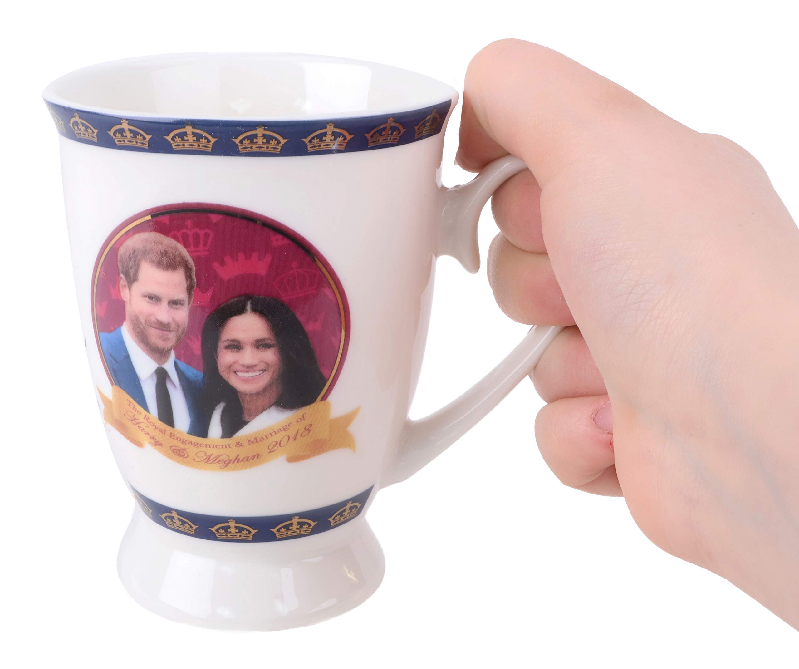 Harry & Meghan Royal Wedding Commemorative Tulip Mug Set of 4 - 2018 Royal Wedding Souvenir Collection - Perfect for Tea Time, Collectors & Royal Memorabilia Enthusiasts