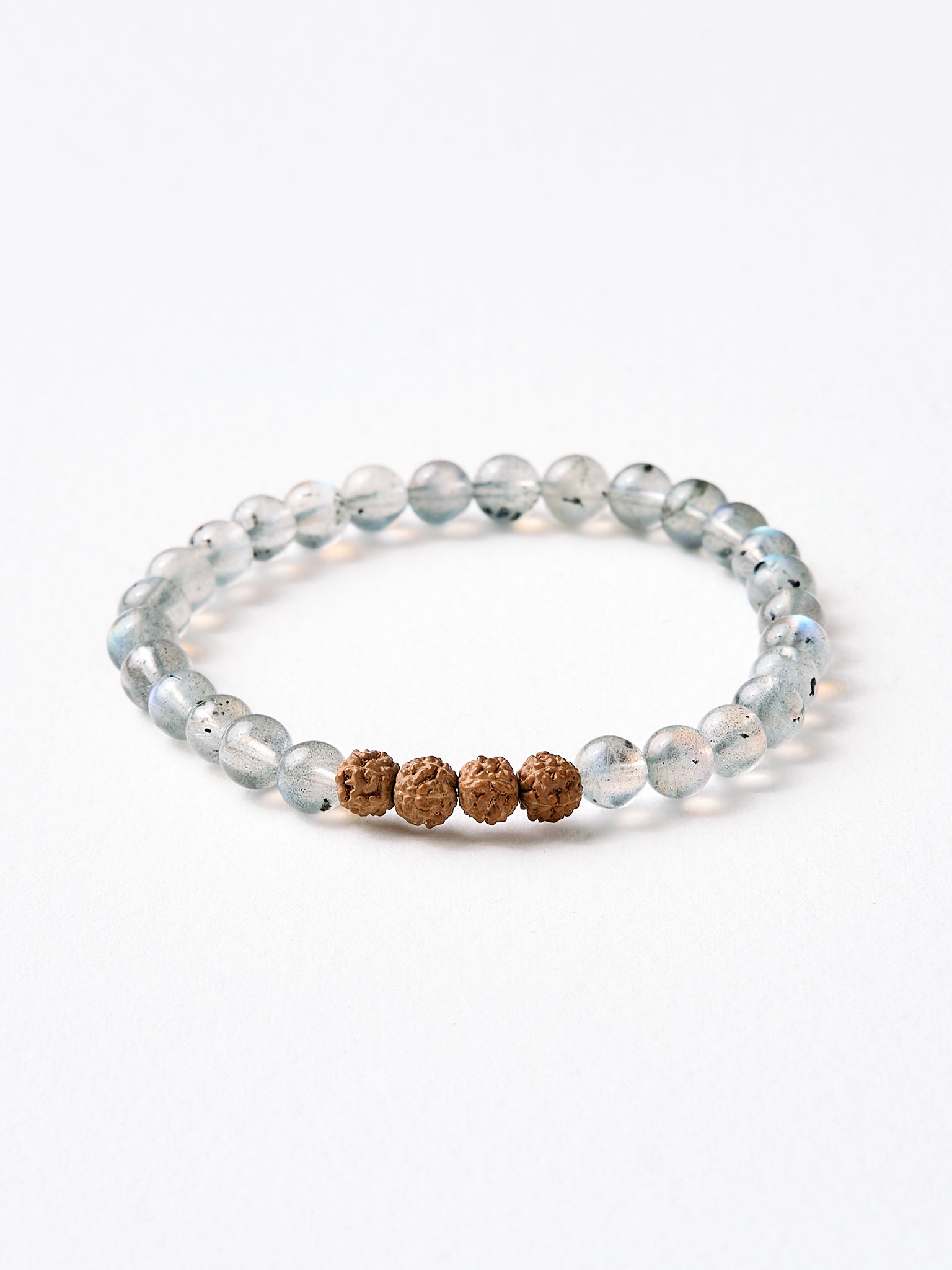 Labradorite Mala Bead Bracelet - 108 Healing Gemstone Meditation Prayer Beads for Yoga, Mindfulness & Spiritual Practice