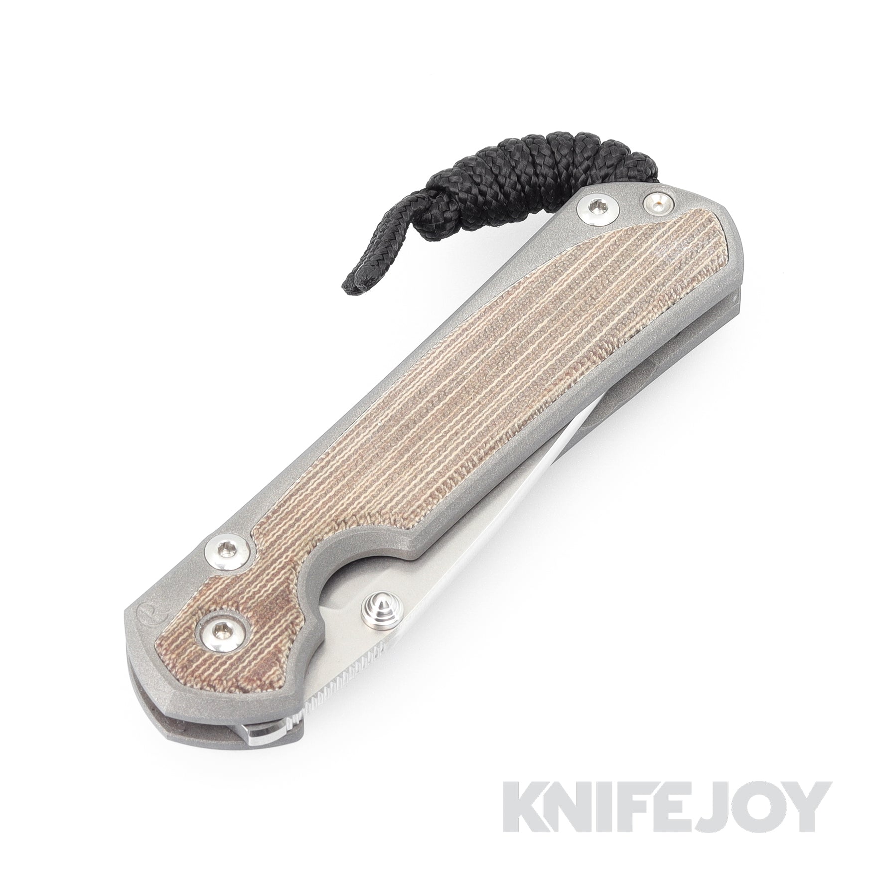Chris Reeve Knives Small Sebenza 31 Folding Pocket Knife - Natural Canvas Micarta Inlay, Drop Point Blade, Premium EDC Tool for Outdoor, Camping & Everyday Carry
