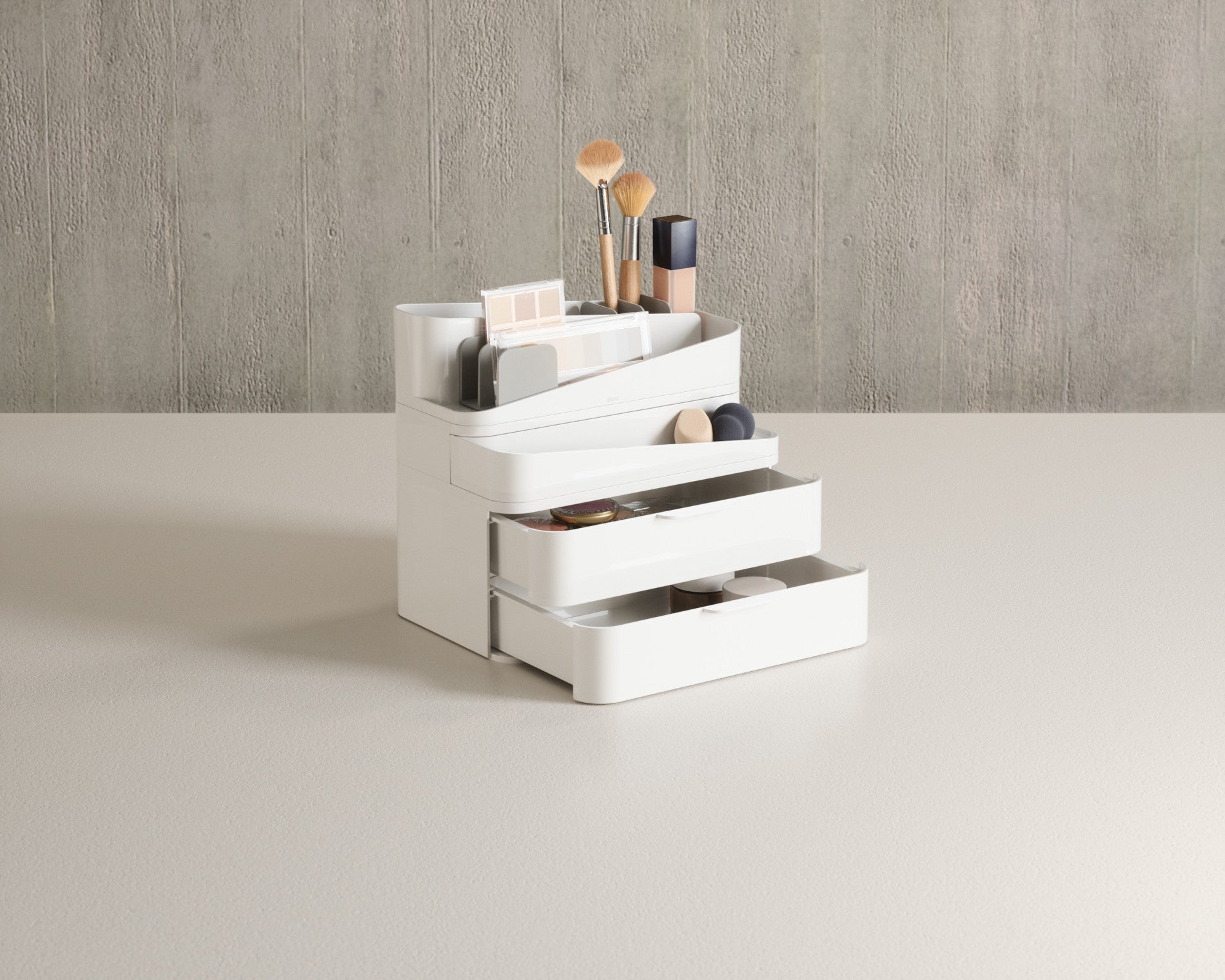 Large Glam Cosmetic Organizer - Stylish Makeup Storage for Vanity, Bathroom & Travel | Perfect for Brushes, Lipsticks & Beauty Essentials