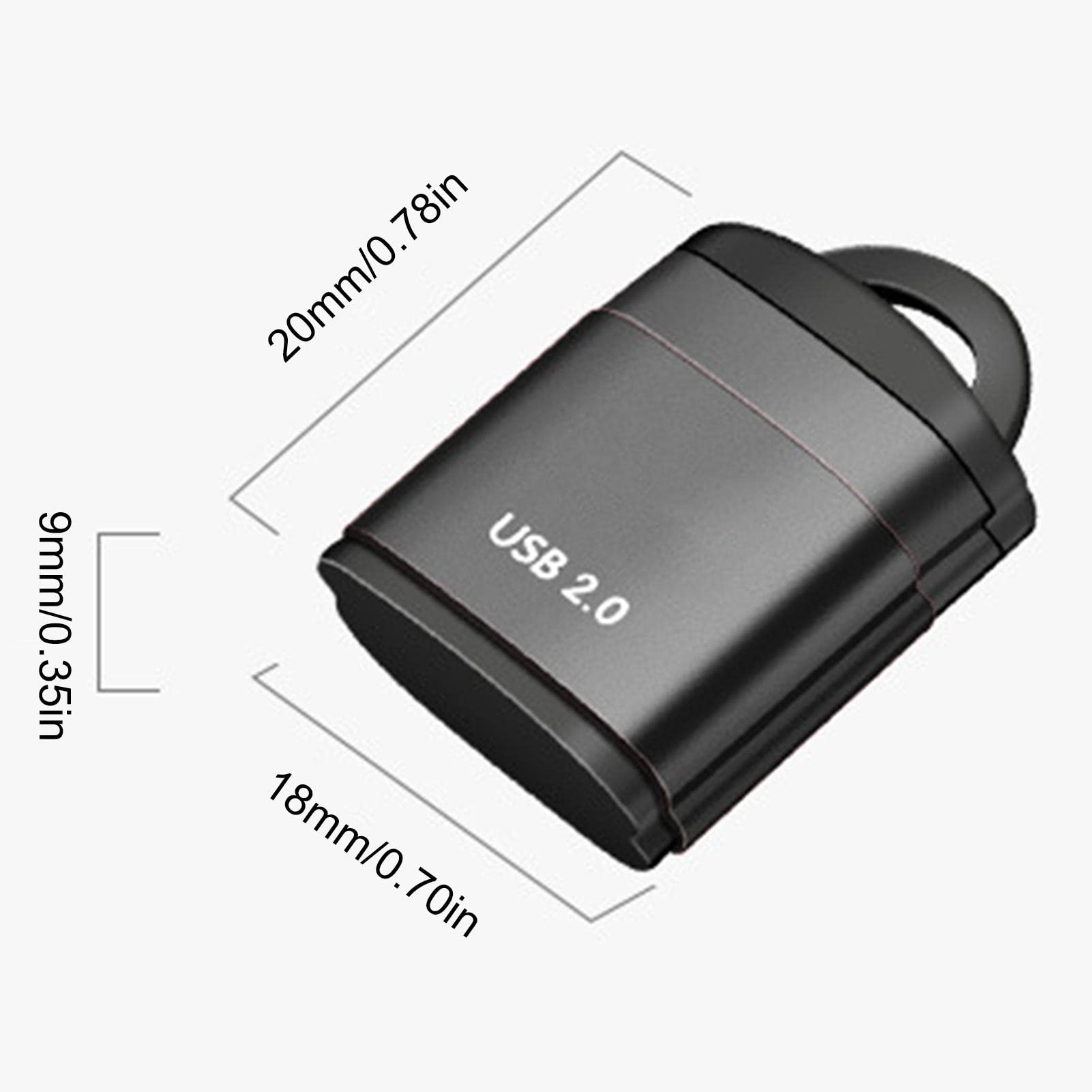 High Speed USB 2.0 Card Reader - Micro SD/TF Memory Card Adapter for Computer, Laptop, Car, Speaker | Portable Data Transfer Device for Photos, Videos & Music Backup