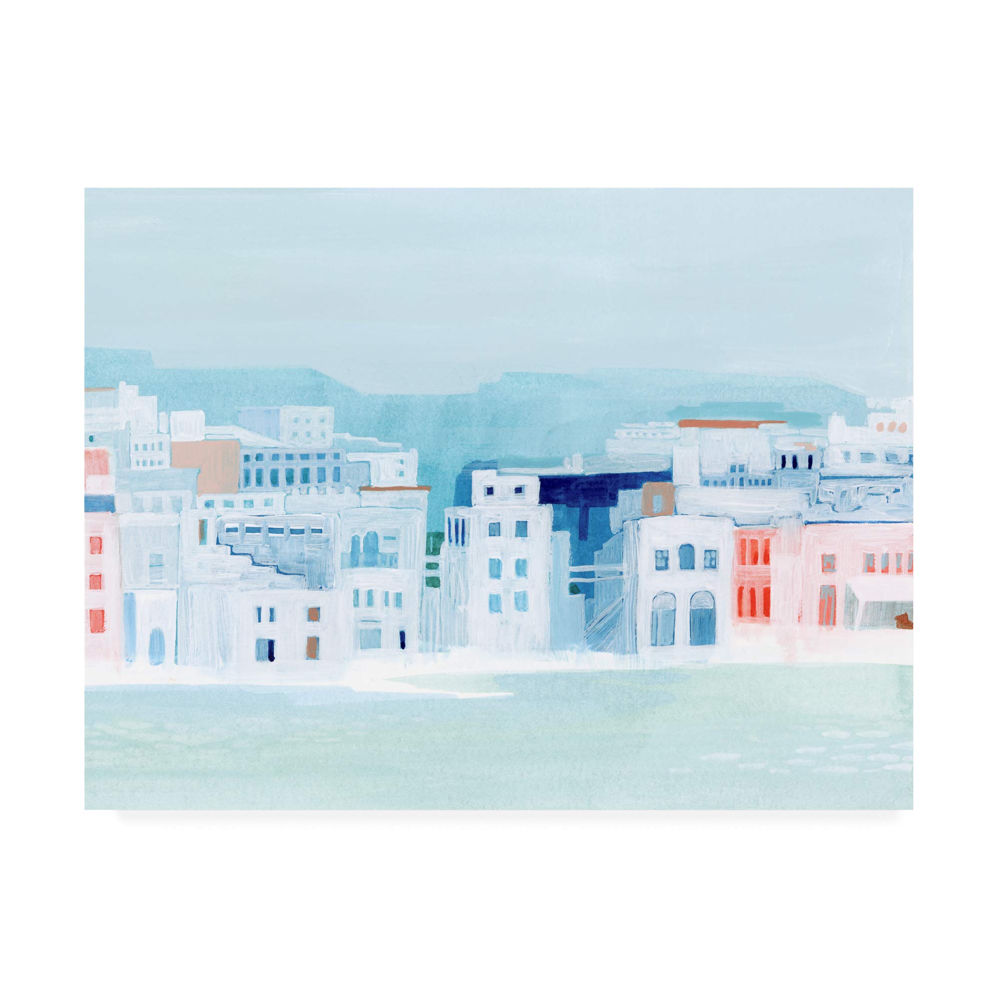 Grace Popp Fishing Town II Fine Art Print - 35x47 Inch Wall Decor for Living Room, Bedroom & Office - Coastal & Nautical Theme Home Decor
