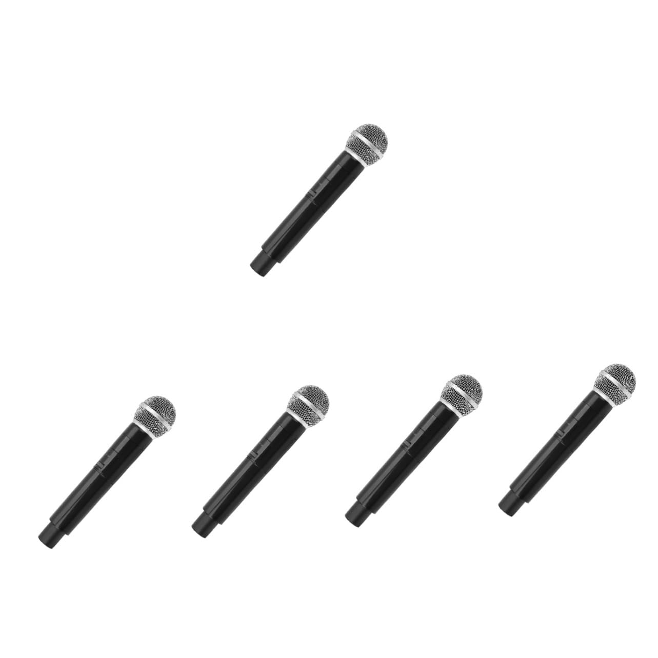 5-Piece Educational Toy Microphone Set - Mini Metal Simulation Microphone for Kids, Musical Play & Singing - Perfect for Pretend Play, Karaoke & Party Fun (Black) by COSMEVIVI
