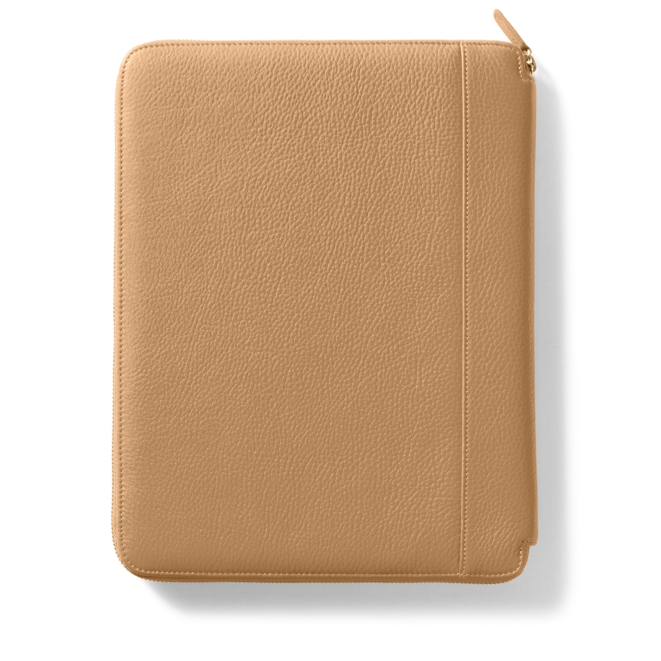 Premium Leather Executive Zippered Portfolio with Tablet Pocket - Professional Business Organizer for Laptops, Documents & Meetings | Ideal for Office, Travel & Corporate Gifts