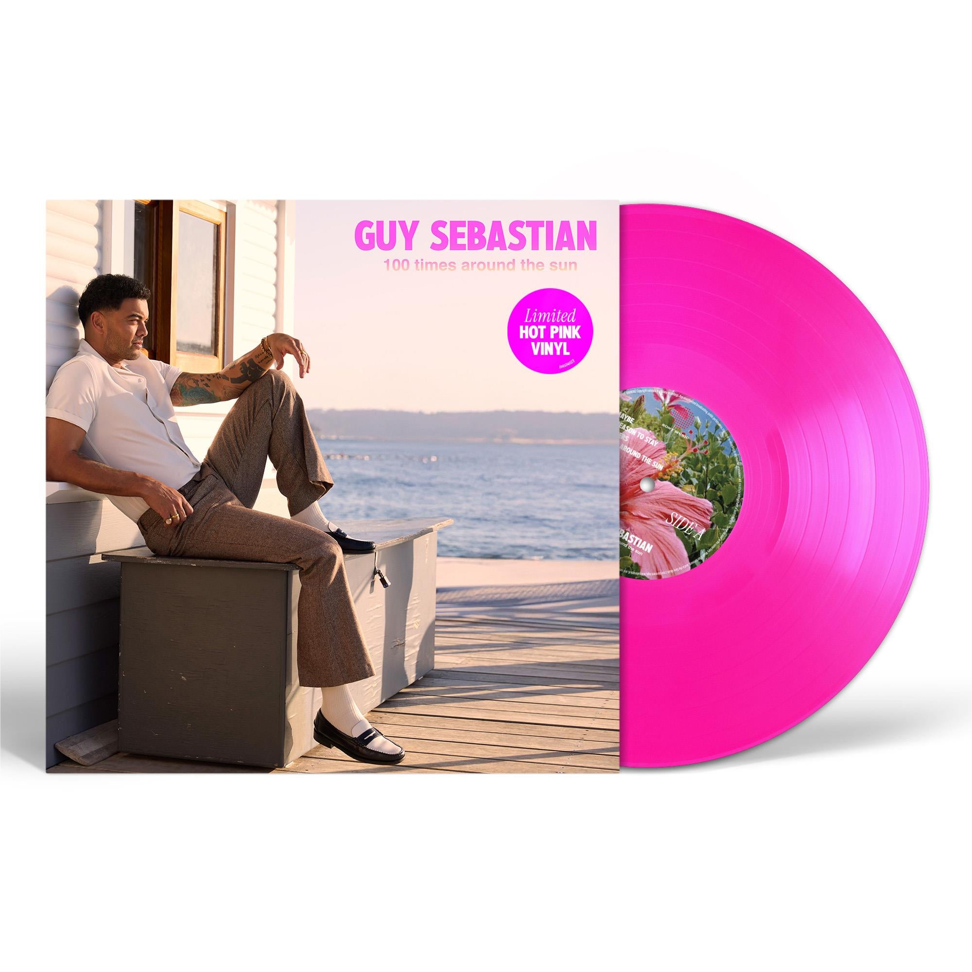 100 Times Around The Sun Pink Vinyl Record - Limited Edition Colored Vinyl LP for Music Collectors & Anniversary Gifts - Perfect for Birthday Celebrations & Home Decor