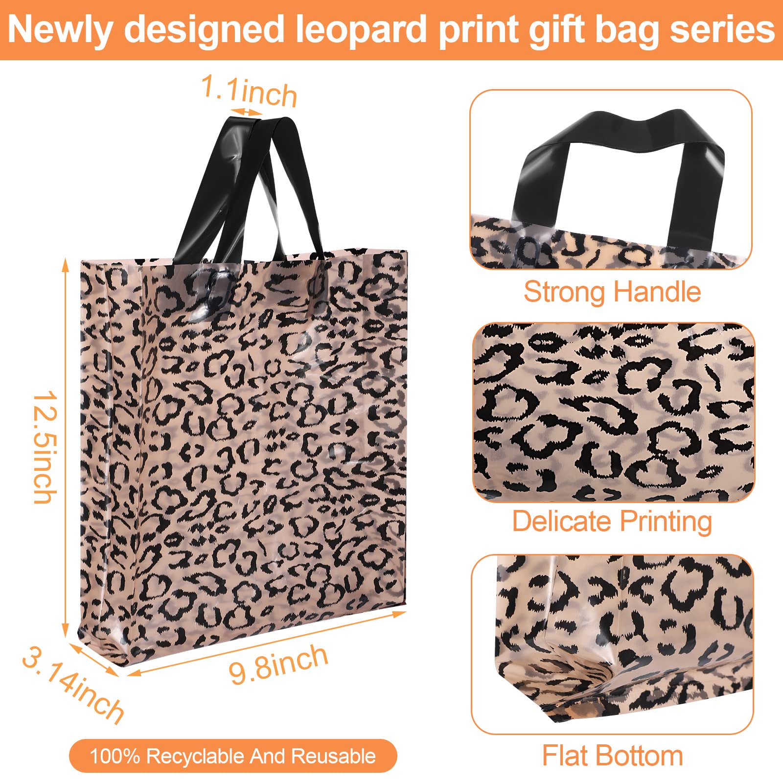 150 Pack Premium Plastic Boutique Bags - 10x13 Inch Reusable Shopping Gift Bags for Valentine's Day, Parties, Retail & Wedding Favors - Eco-Friendly Merchandise Packaging Solution