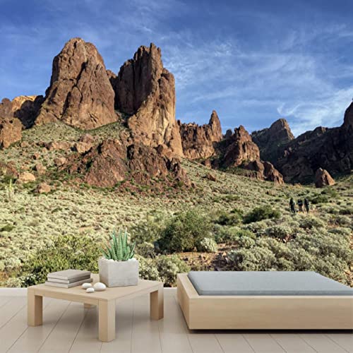 3D Hiking Landscape Wall Mural - Self-Adhesive PVC Peel & Stick Wallpaper for Bedroom, Living Room Decor - 110