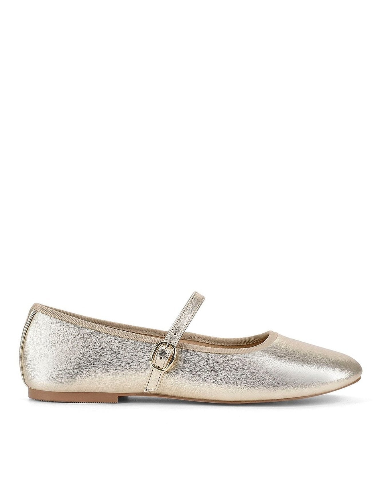 Bailey Flats Gold Leather Women's Shoes - Comfortable & Stylish Casual Flats for Everyday Wear | Perfect for Office, Walking, and Travel