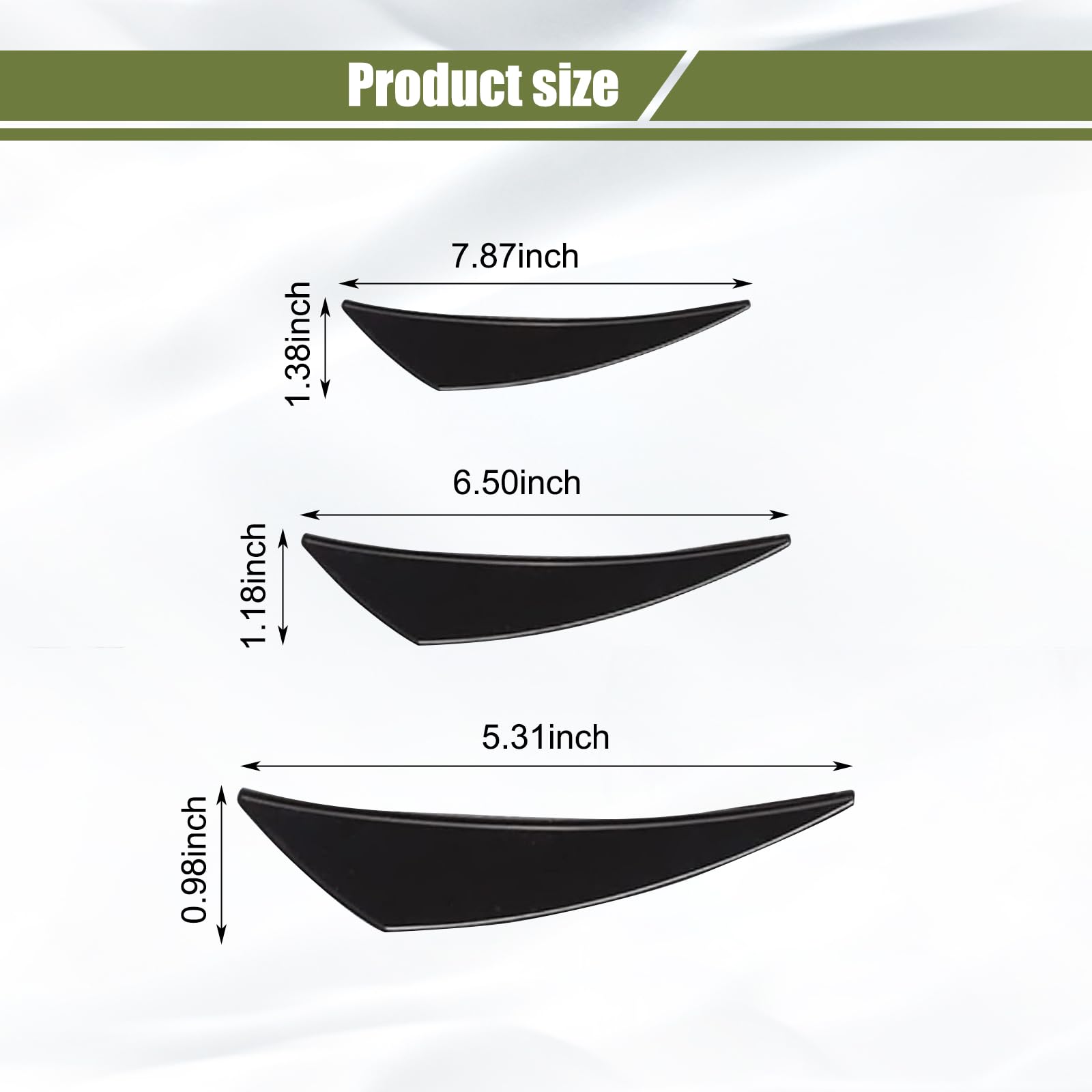 6 PCS Universal Car Front Bumper Lip Splitter Kit - Glossy Black Soft Rubber Spoiler & Anti-Collision Protection - Perfect for Sports Cars, Sedans & Tuner Vehicles - Enhances Style & Protects Bumper from Scratches