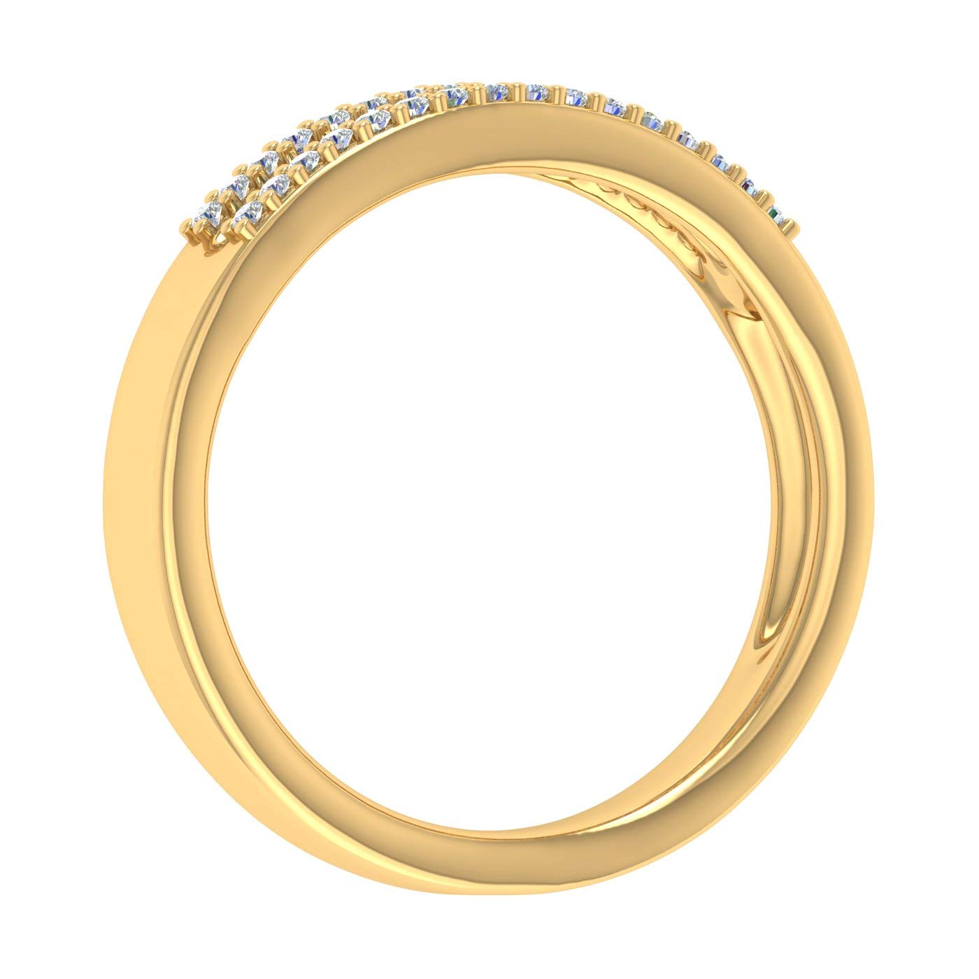 1/4 Carat Baguette & Round Diamond Wedding Band Ring in 10K Gold - Perfect for Engagement, Anniversary & Bridal Jewelry Gifts