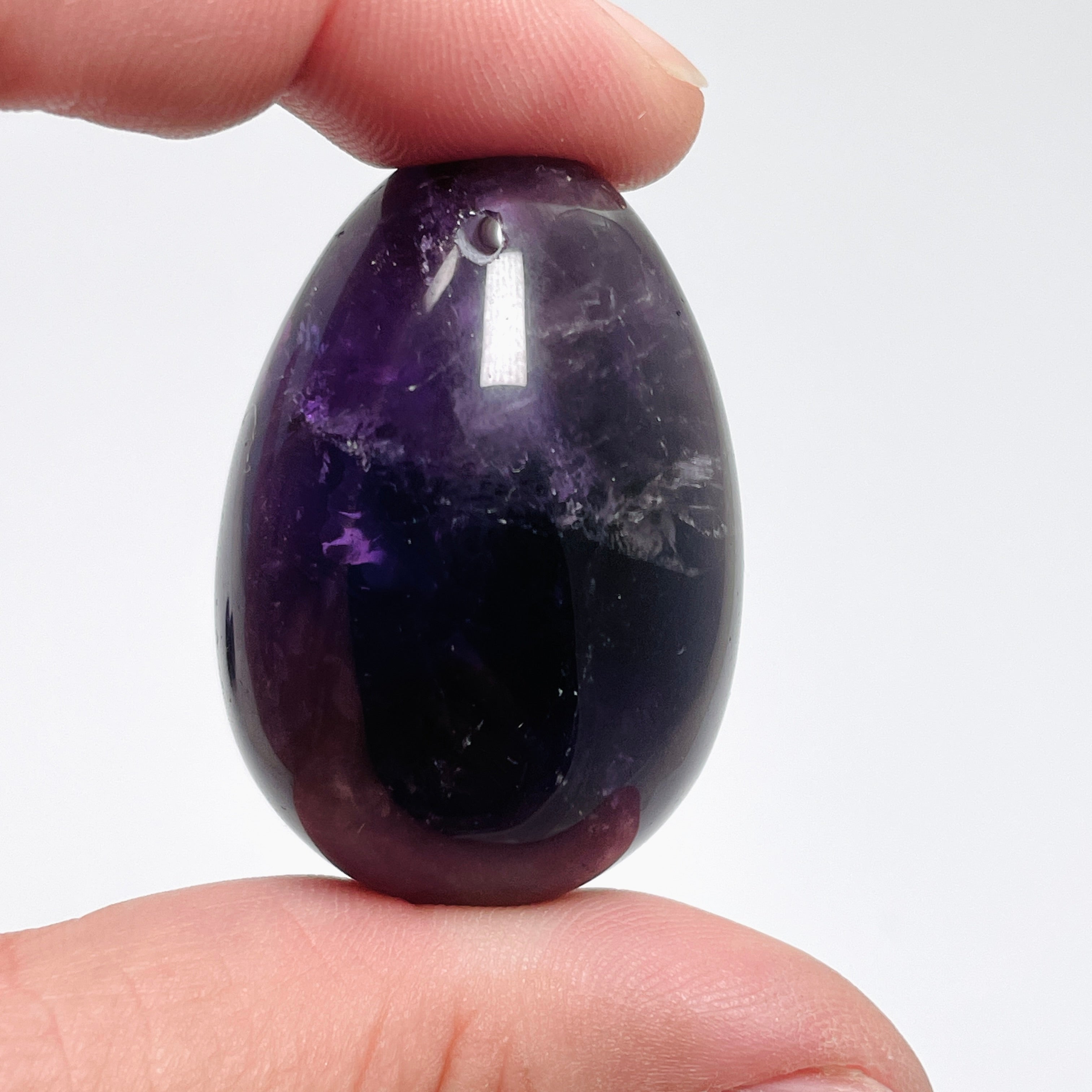 Natural Amethyst Egg AME 60 - Healing Crystal for Meditation, Stress Relief & Home Decor | Perfect for Spiritual Practice, Yoga & Gift Giving
