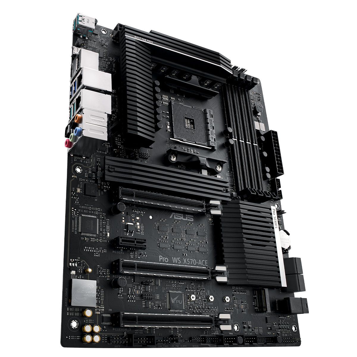 ASUS Pro WS X570 ACE Workstation Motherboard - AMD AM4 Socket, PCIe 4.0, DDR4 Support for High-Performance Computing, Video Editing & 3D Rendering Workstations