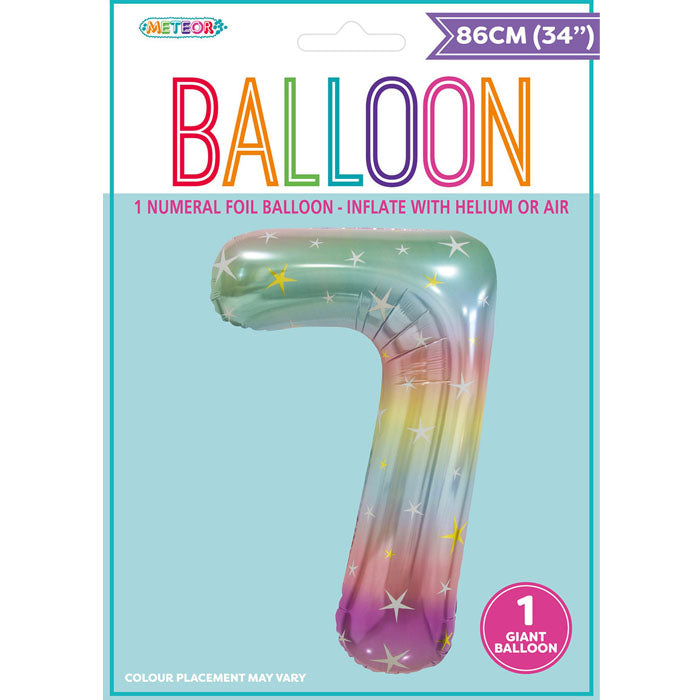 Pastel Rainbow Jumbo Number Foils - Large Foil Numbers for Scrapbooking, DIY Crafts, Birthday Party Decorations - Perfect for Bullet Journals, Photo Albums, and Event Decor