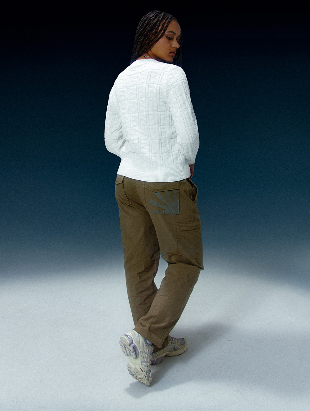 Organic Cotton Jacquard Sweater for Women - Soft & Breathable Pullover for Fall & Winter - Perfect for Casual Outfits, Office Wear & Cozy Evenings
