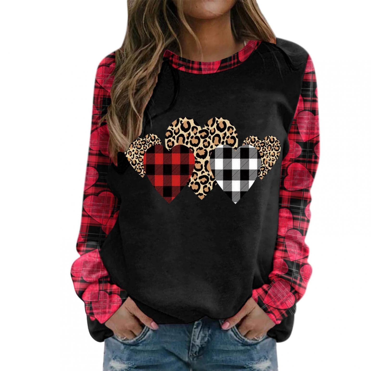 Women's Floral Print Crewneck Pullover Sweater - Long Sleeve Casual Tops for Fall/Winter 2021 | Perfect for Office Wear, Date Nights & Cozy Weekends