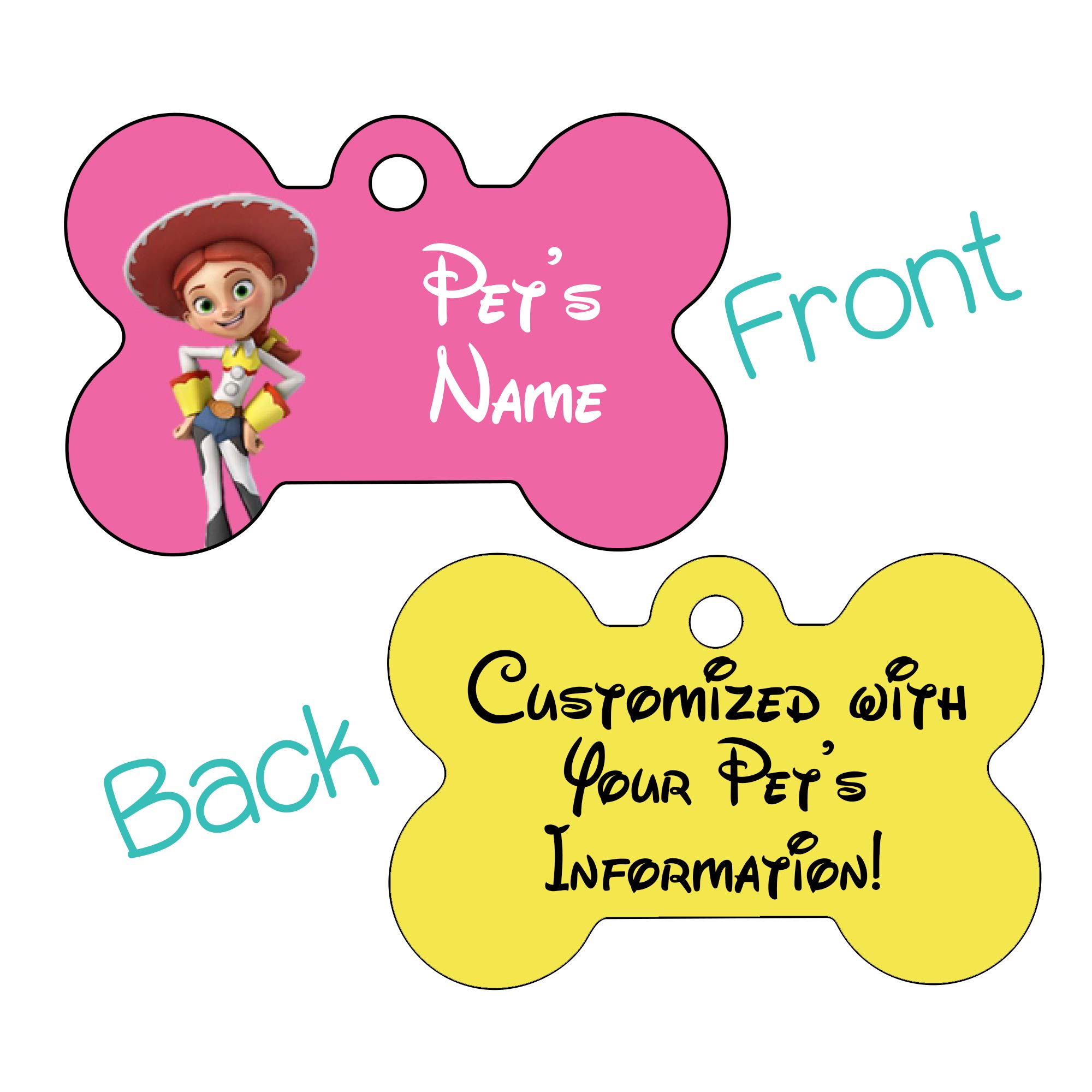 Jessie Double Sided Pet ID Tag - Personalized Dog Tag for Pets