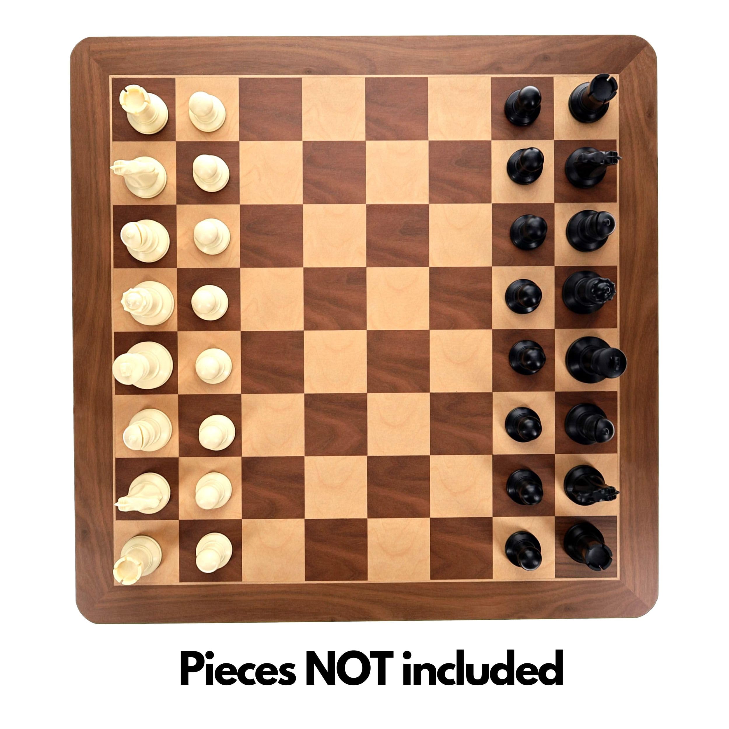 21 Inch Walnut Root Chess Board - Handcrafted Wooden Chess Set for Adults & Kids - Perfect for Home, Office, and Game Room Decor
