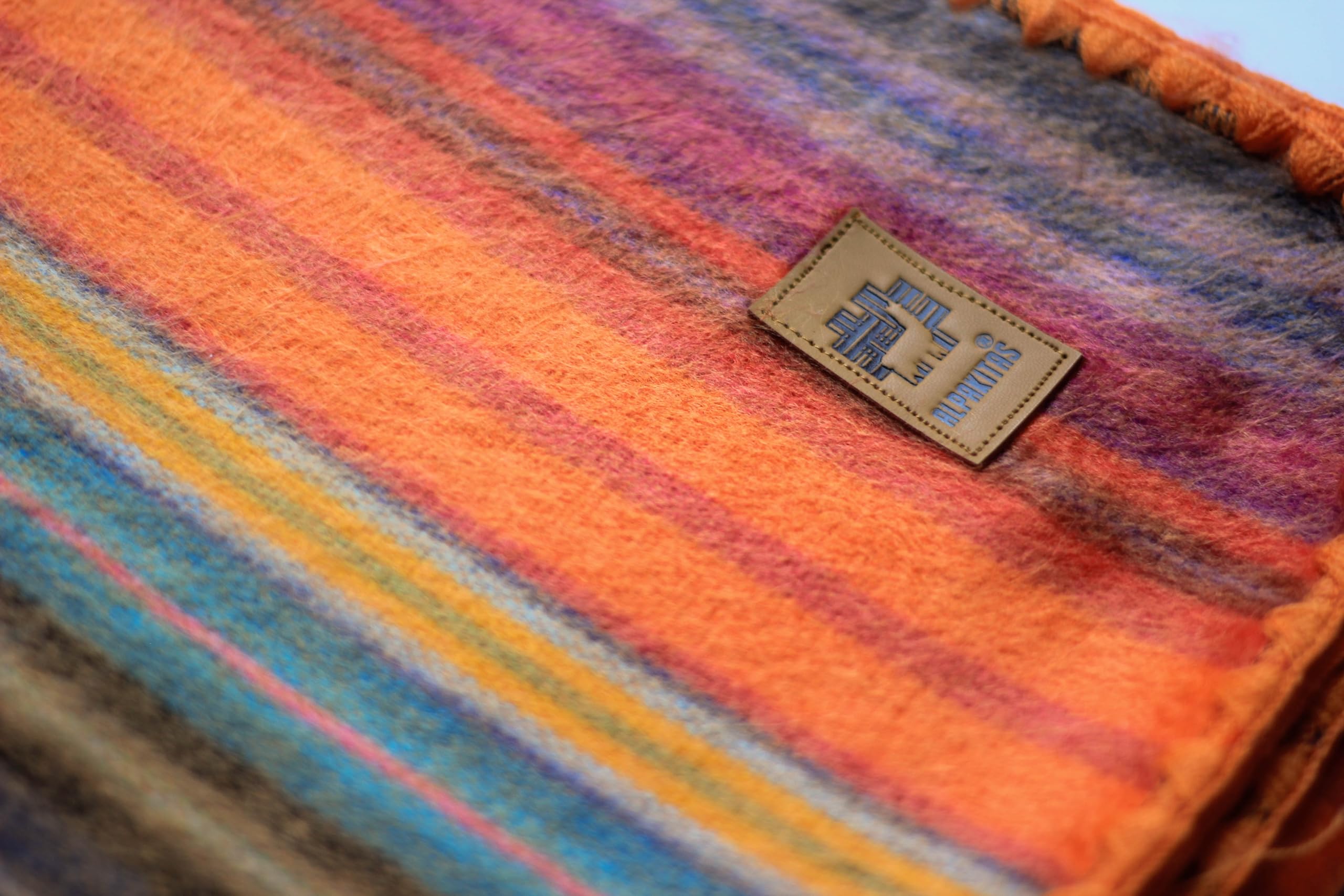 Premium Alpaca Wool Blanket - Ultra Soft & Lightweight Throw Blanket for Bed, Couch, or Camping - 64