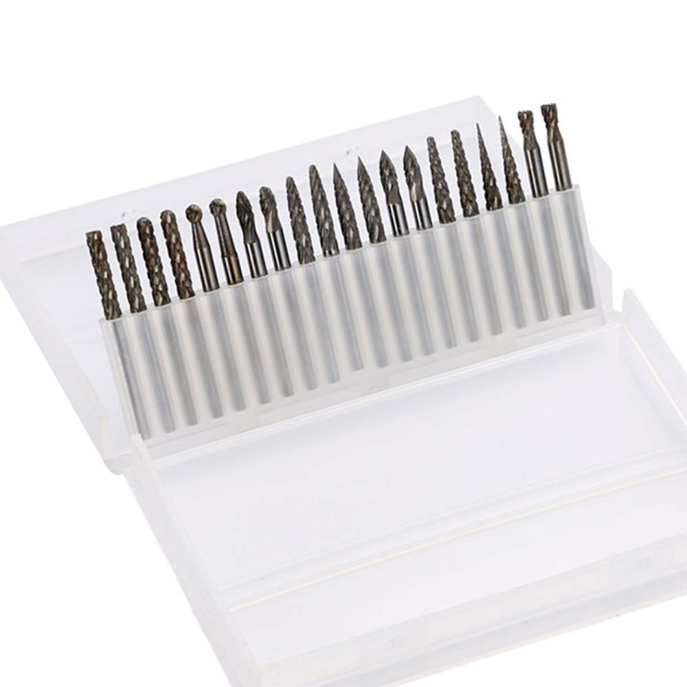 20pcs Solid Carbide Burr Set - 1/8