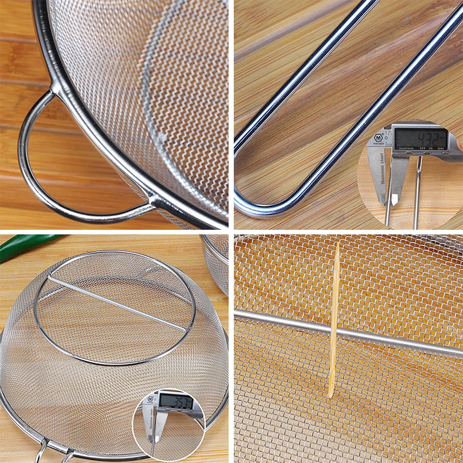 Stainless Steel French Fries Basket & Tortilla Fry Basket - Round & Square Deep Fry Basket for Home, Hotel, Restaurant - Perfect for Frying Chips, Onion Rings, Chicken Wings & More