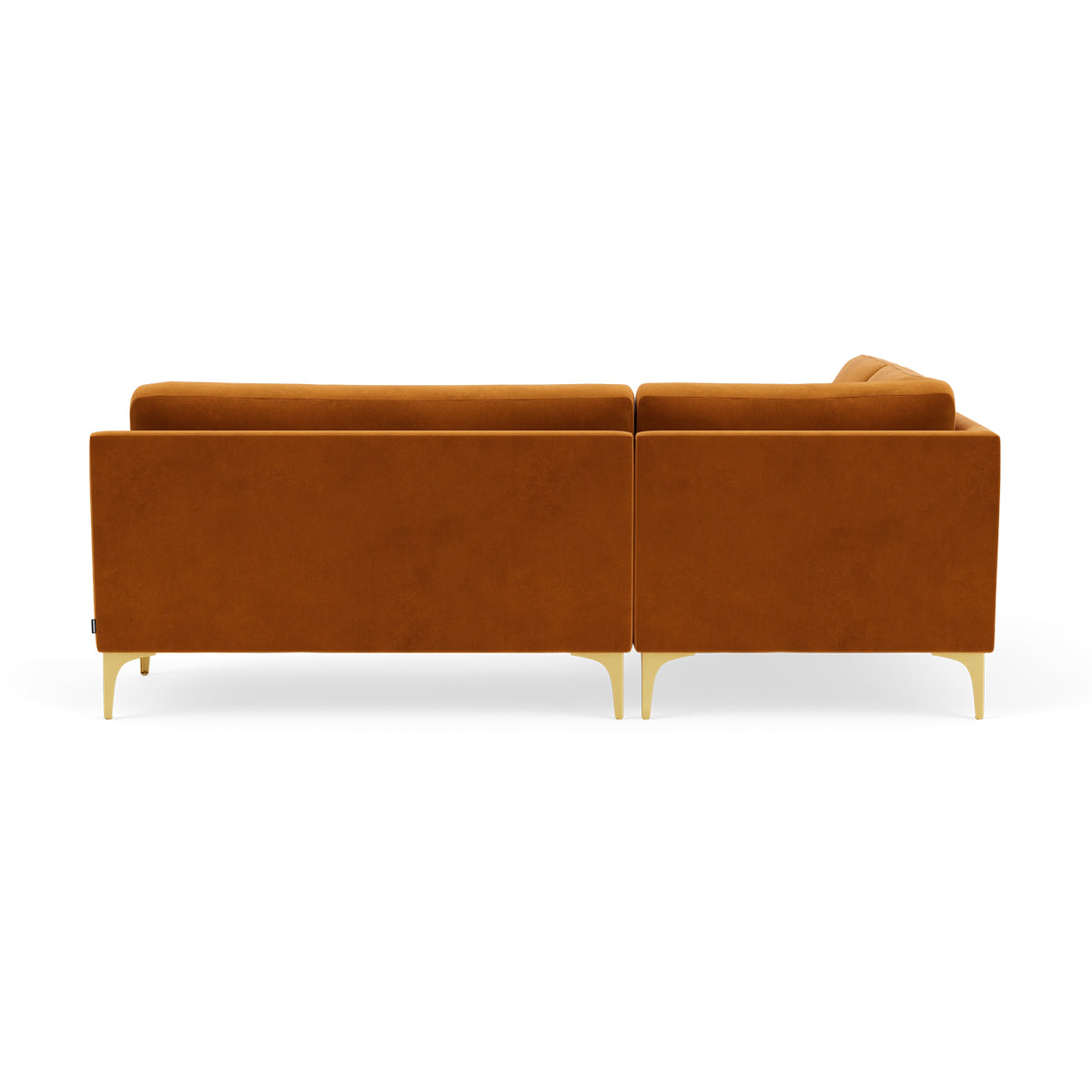 Astha Velvet Left Corner Sofa - Modern L-Shaped Sectional Couch for Small Spaces, Living Room & Apartment Decor - Soft Velvet Fabric, Comfortable Seating for Family & Guests
