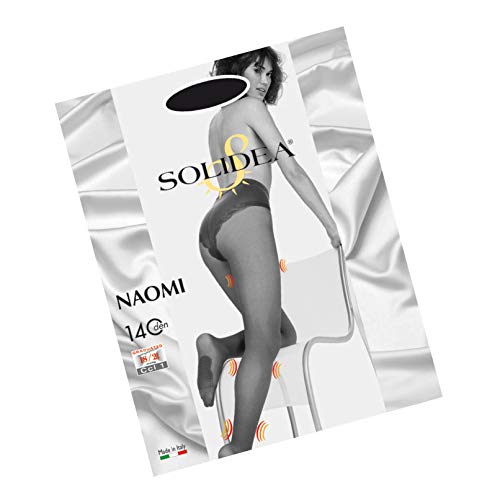 Solidea Naomi 140 Denier Compression Tights for Women - Bronze Color, Size 4 to XL - Perfect for Varicose Veins Relief, Post-Surgery Recovery & Everyday Comfort