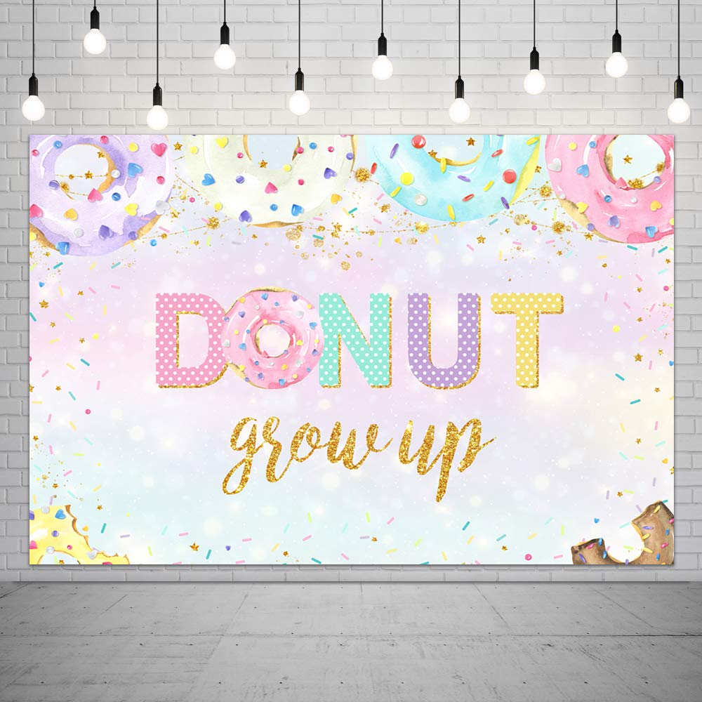 5x3ft Colorful Donuts & Sprinkles Party Backdrop - Sweet Desserts Photography Background for Princess Theme, Birthday Cake Table Decor - Perfect for Girls' Parties, Photo Booths & Portrait Shoots