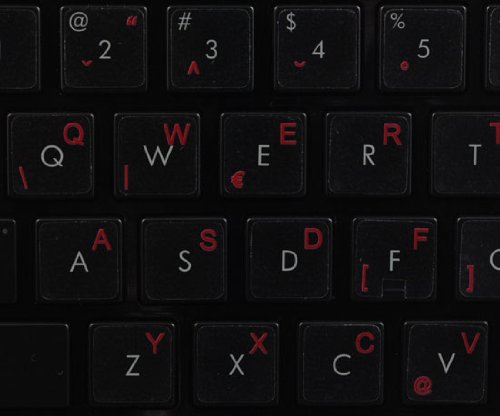 Croatian Slovenian Keyboard Stickers - Transparent Background with Blue, Orange, Red, White or Yellow Letters (14x14) - Perfect for Laptops, Desktops, and Mechanical Keyboards - Easy Installation for Multilingual Typing