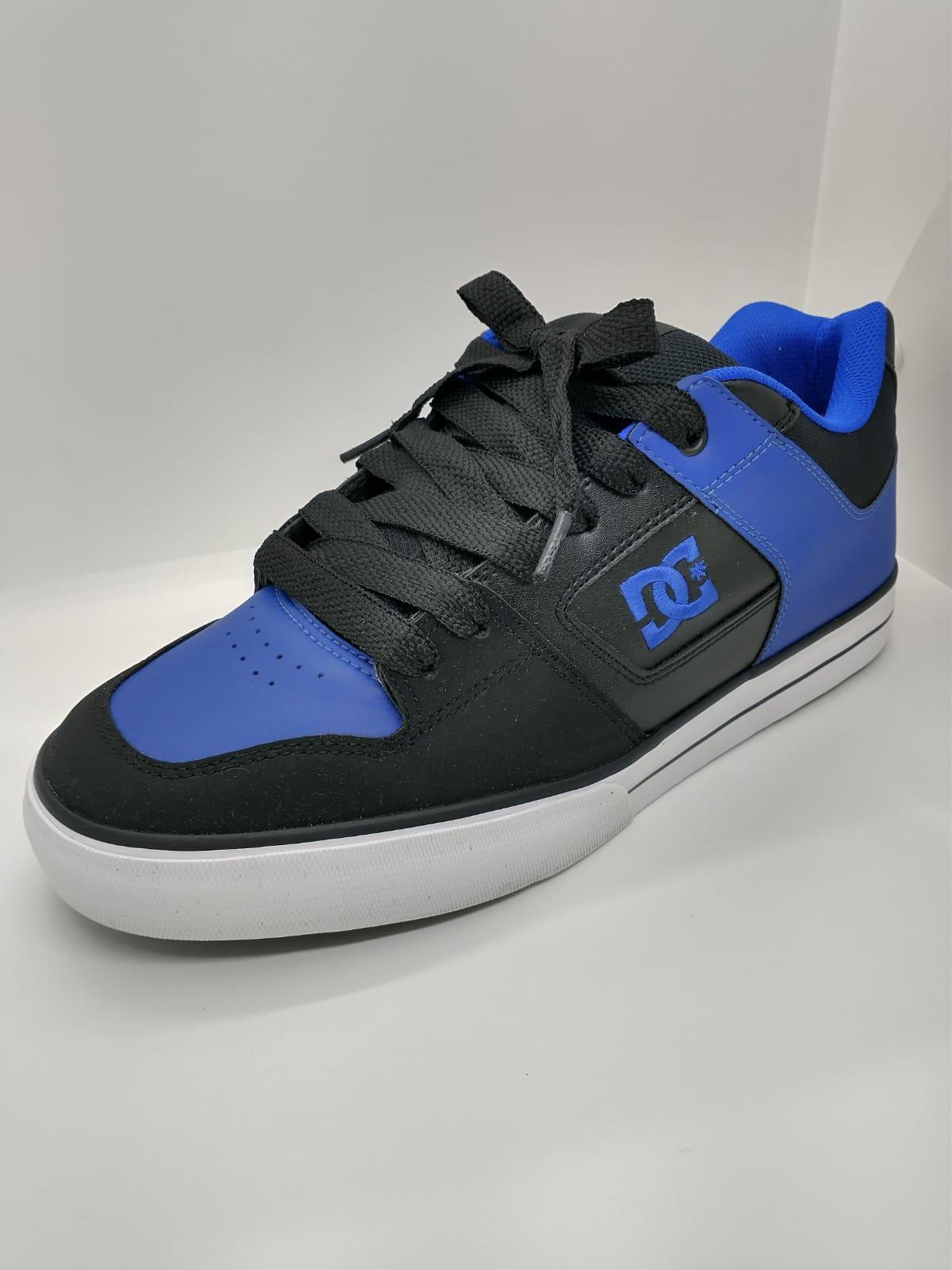 DC Pure BR4 Skate Shoes for Men - Black & Blue High-Performance Sneakers for Skateboarding, Streetwear & Casual Wear