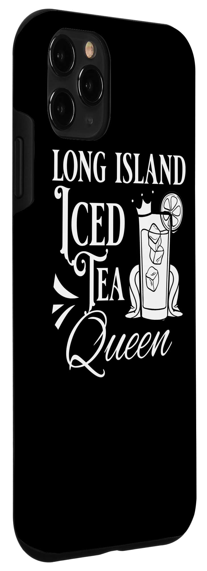 iPhone 11 Pro Case - Long Island Iced Tea Queen Cocktail Recipe Design - Trendy Alcohol Mix Pattern Phone Cover for Women & Men - Perfect for Parties, Bars & Nightlife